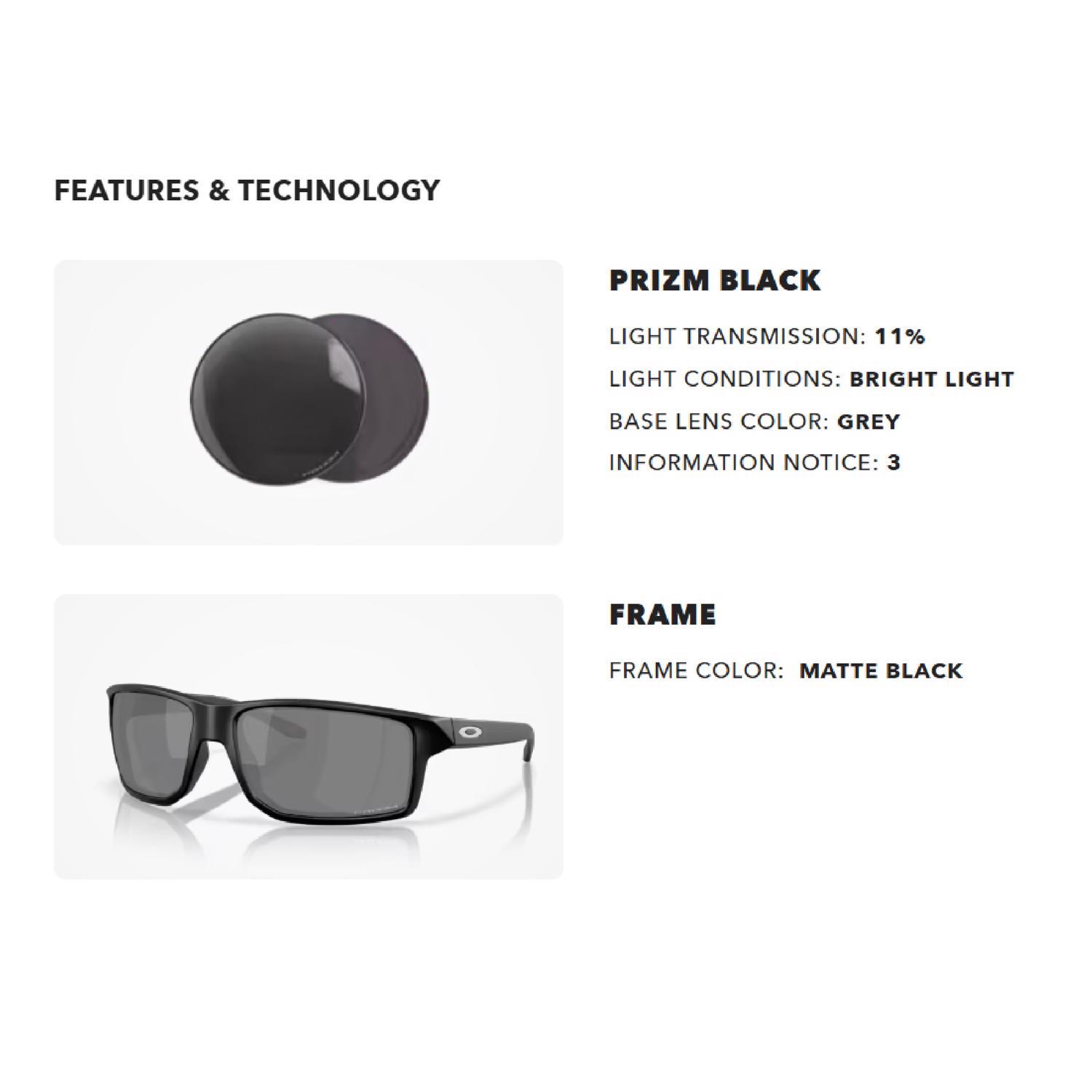 Oakley Gibston XL Sunglasses Men's Matte Black Frame Prizm Black Lens