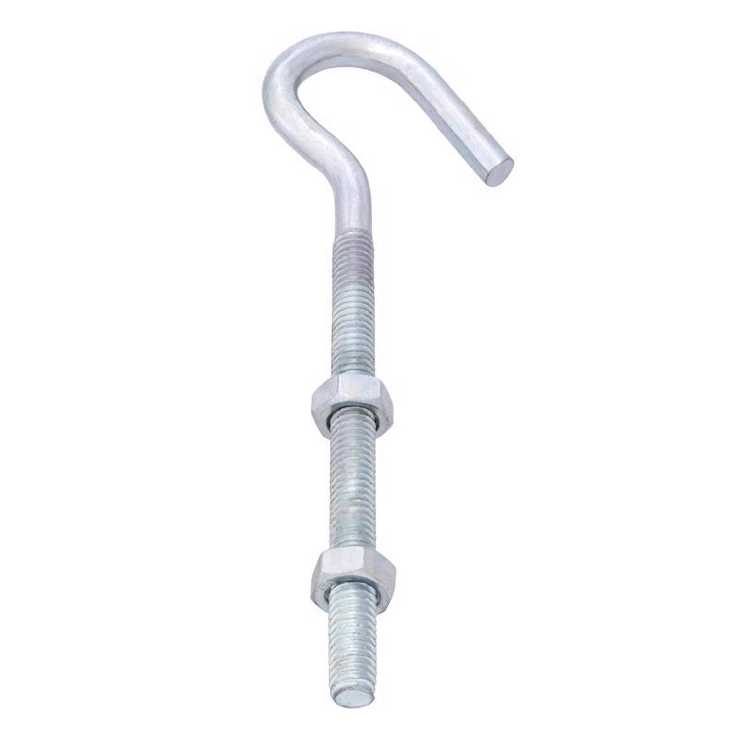 Hampton Medium Zinc-Plated Silver Steel 6 in. L Clothesline Bolt Hook 160 lb 1 pk