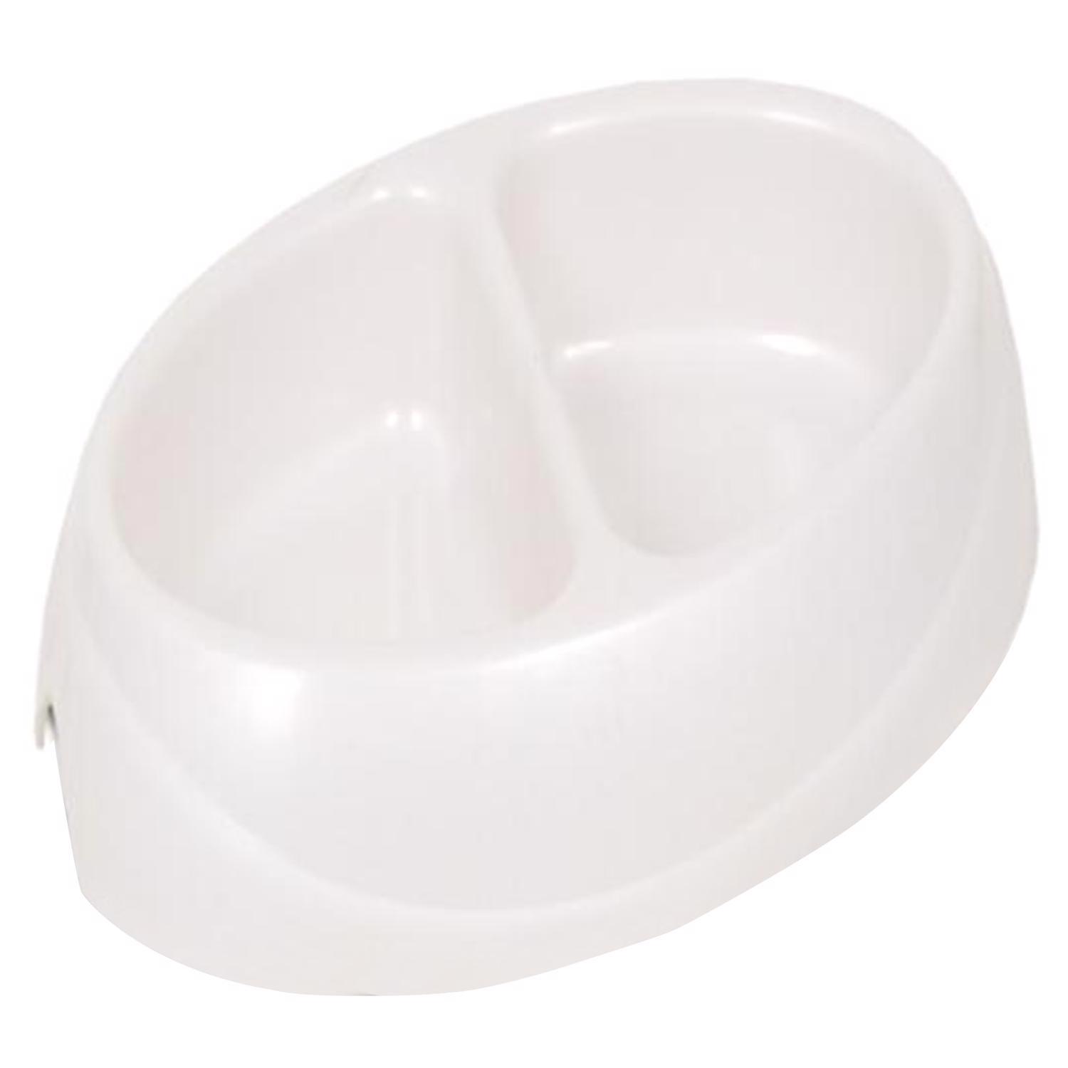 Petmate Assorted Double Diner Plastic 1 cups Pet Bowl For All Pets