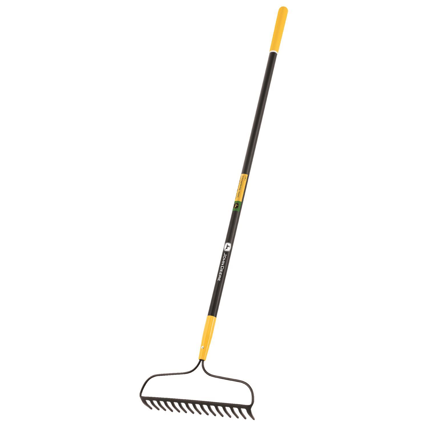 John Deere 66 in. 15 Tine Steel Bow Rake Fiberglass Handle