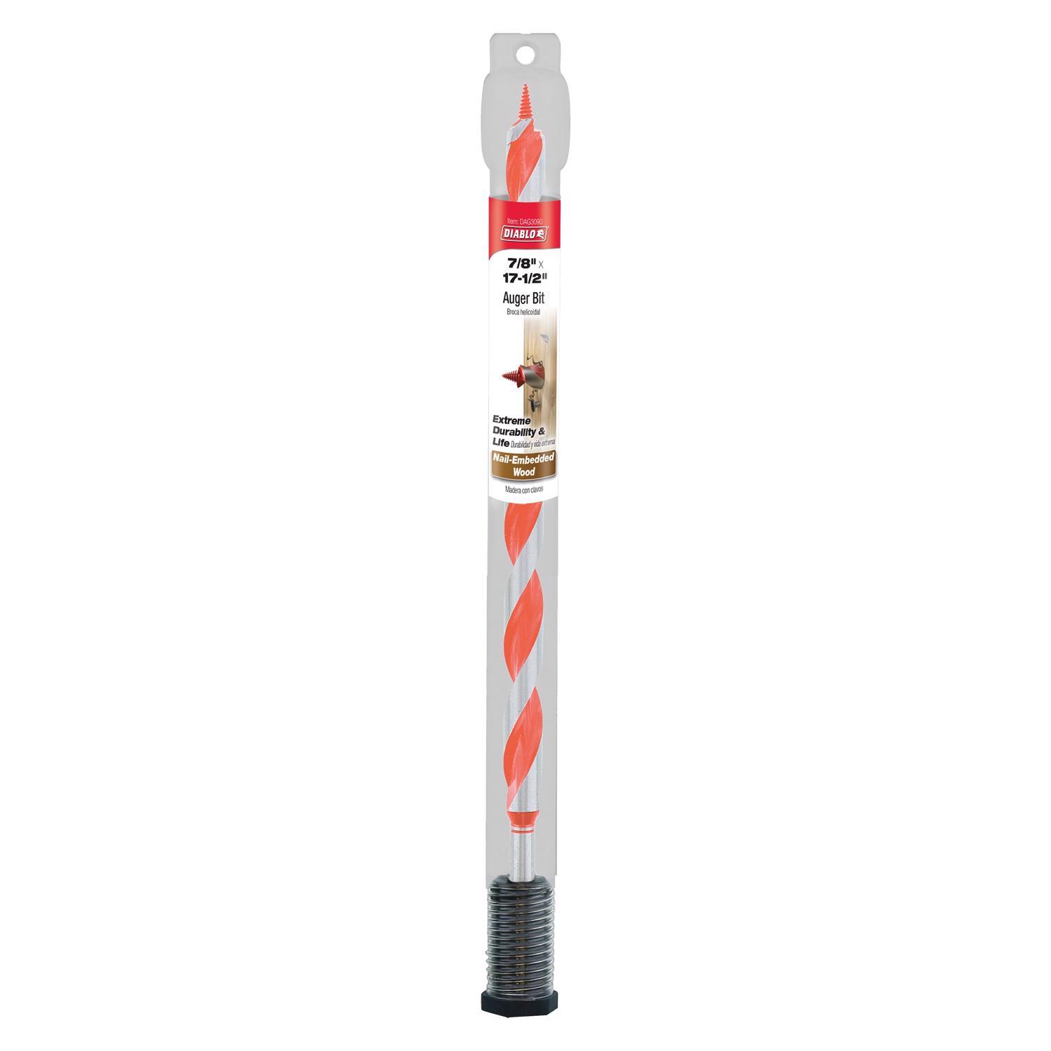 Diablo Dura-Tip 7/8 in. D X 17.5 in. L Auger Bit High Speed Steel 1 pc