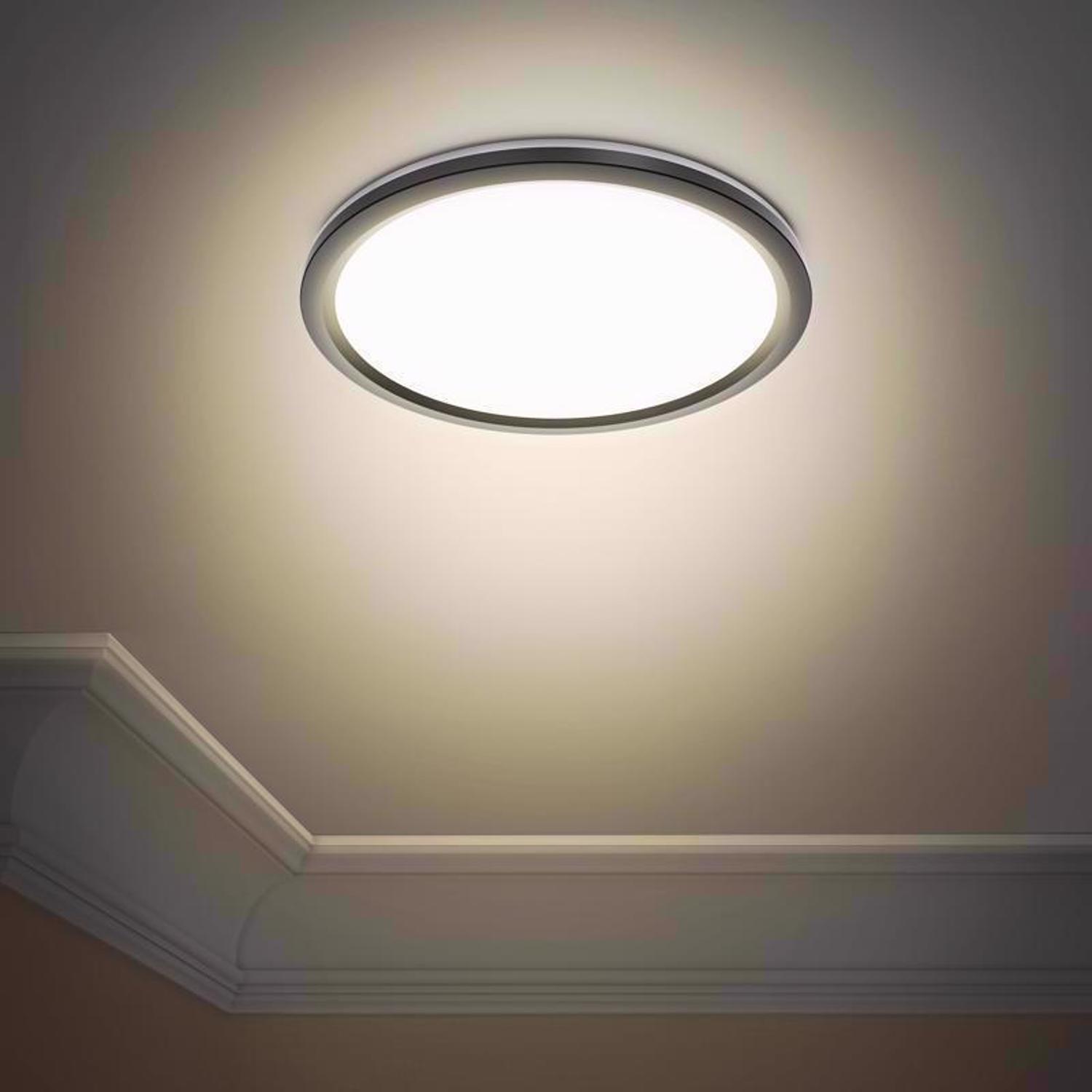 Feit 2.6 in. H X 14 in. W X 14 in. L Matte Black Black Ceiling Fixture