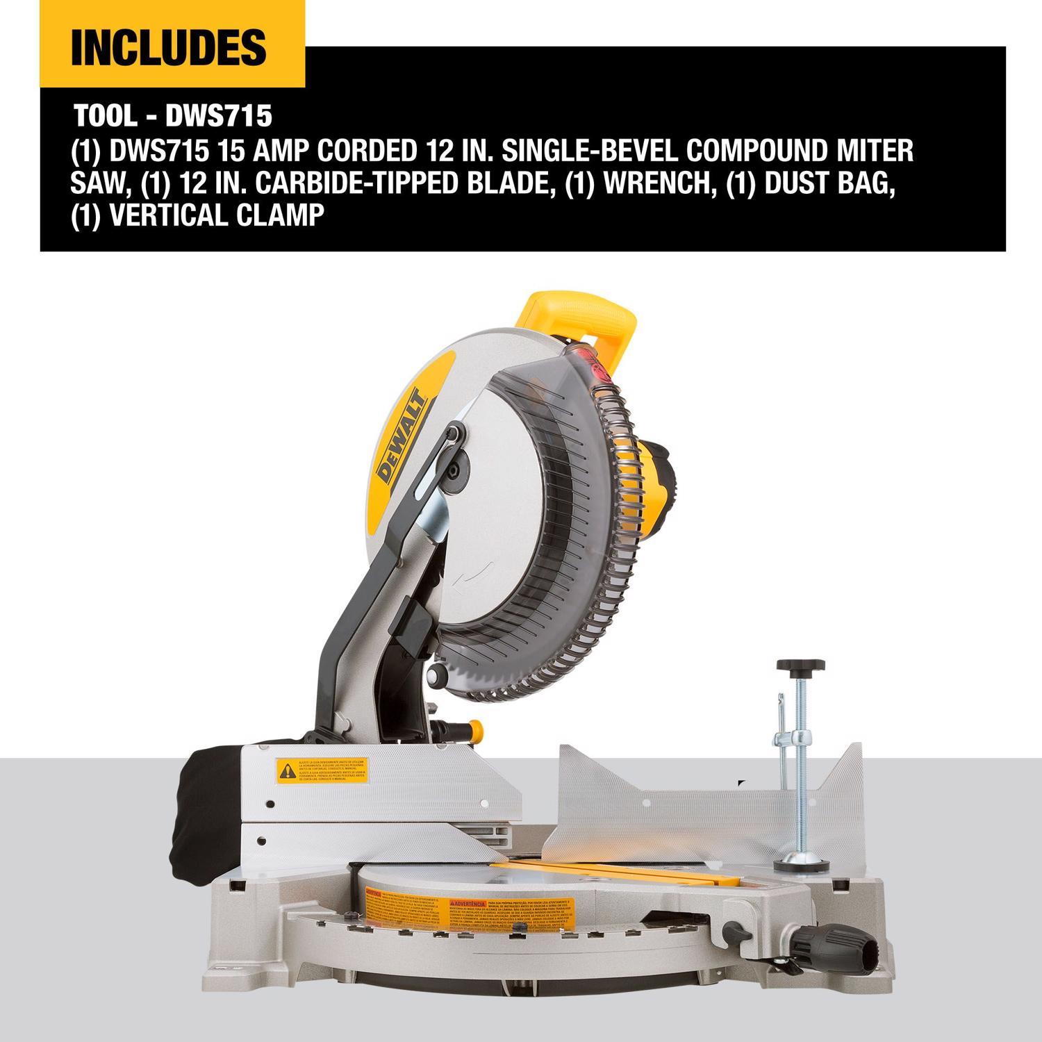 DeWalt 15 amps 12 in. Corded Compound Miter Saw
