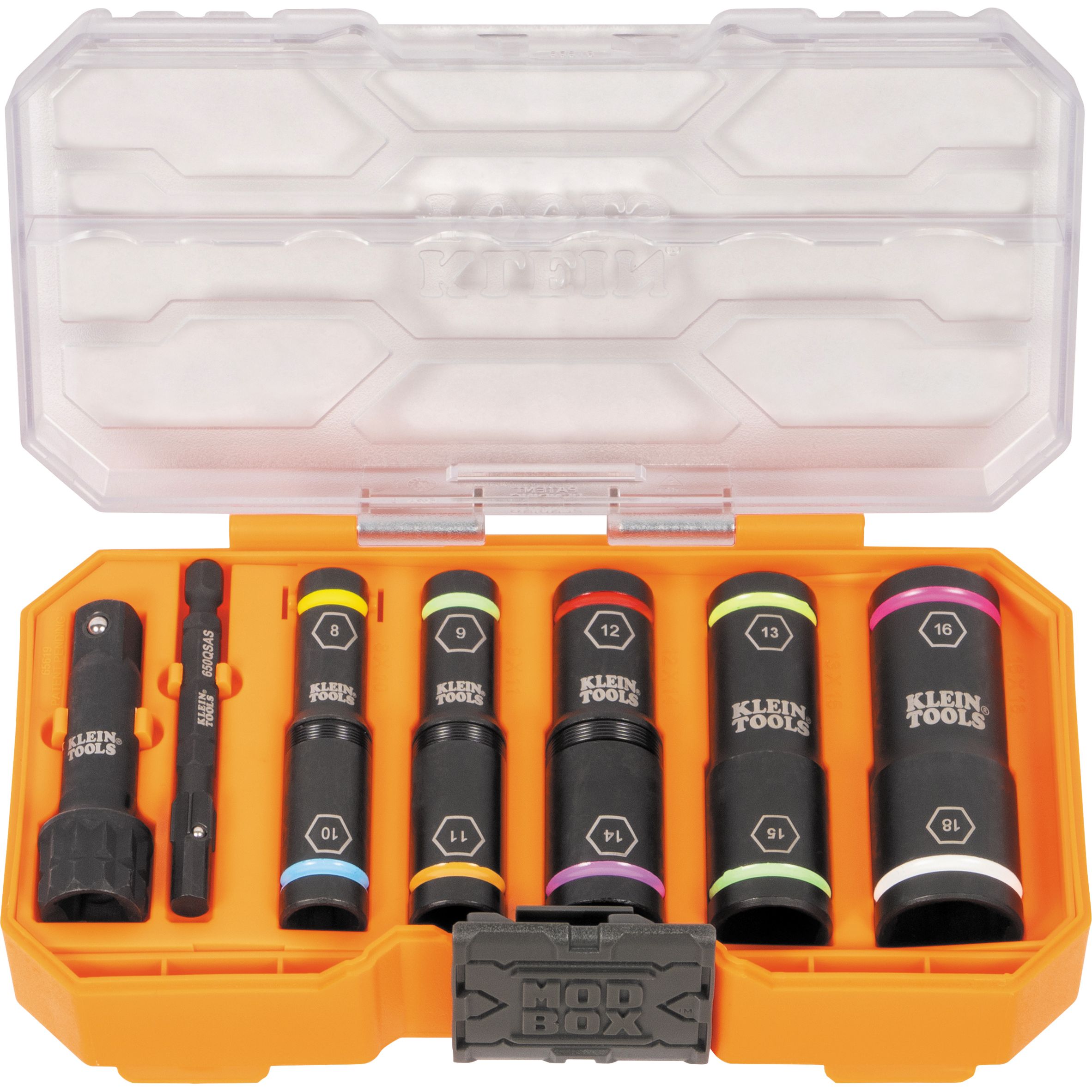 Klein KNECT Flip-10 Heavy Duty Flip Impact Socket Set, Metric, 8-Piece