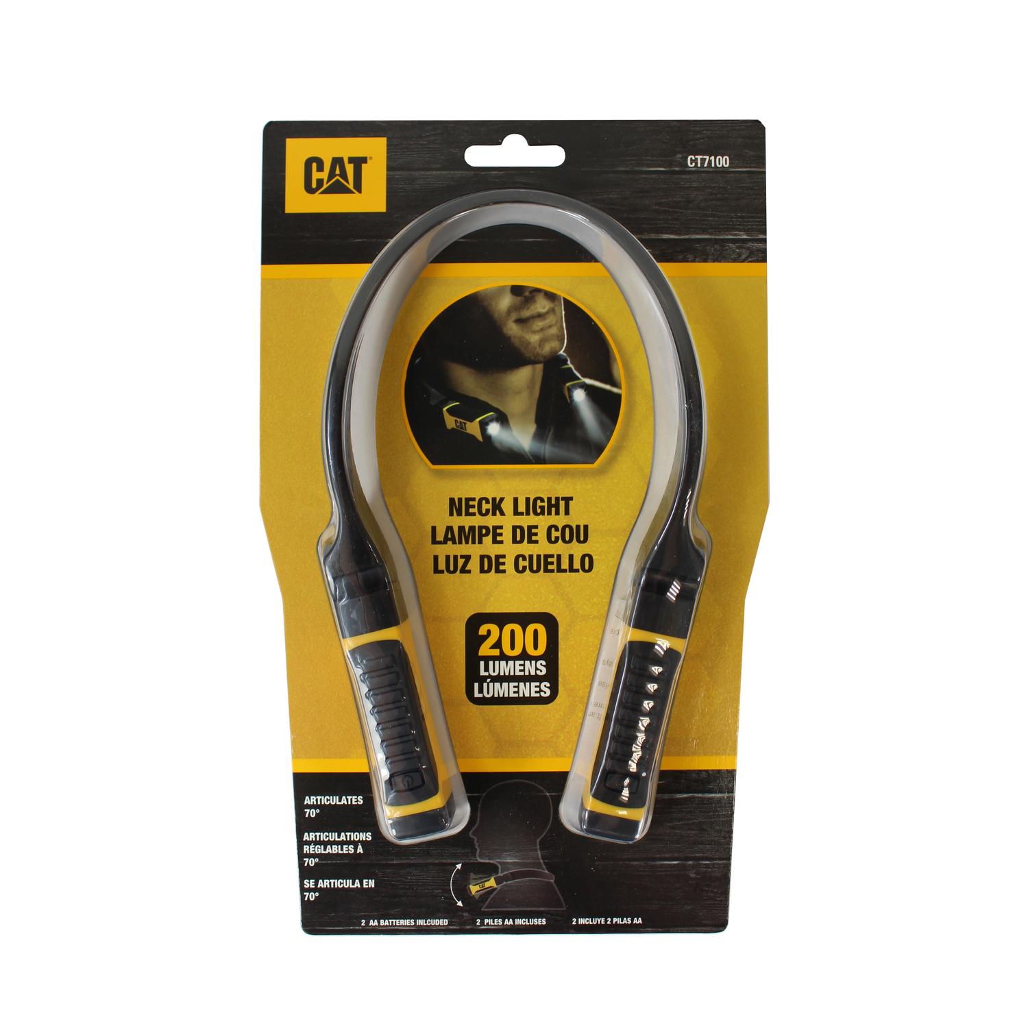 Cat 200 lm Black/Yellow LED Neck Light AA Battery