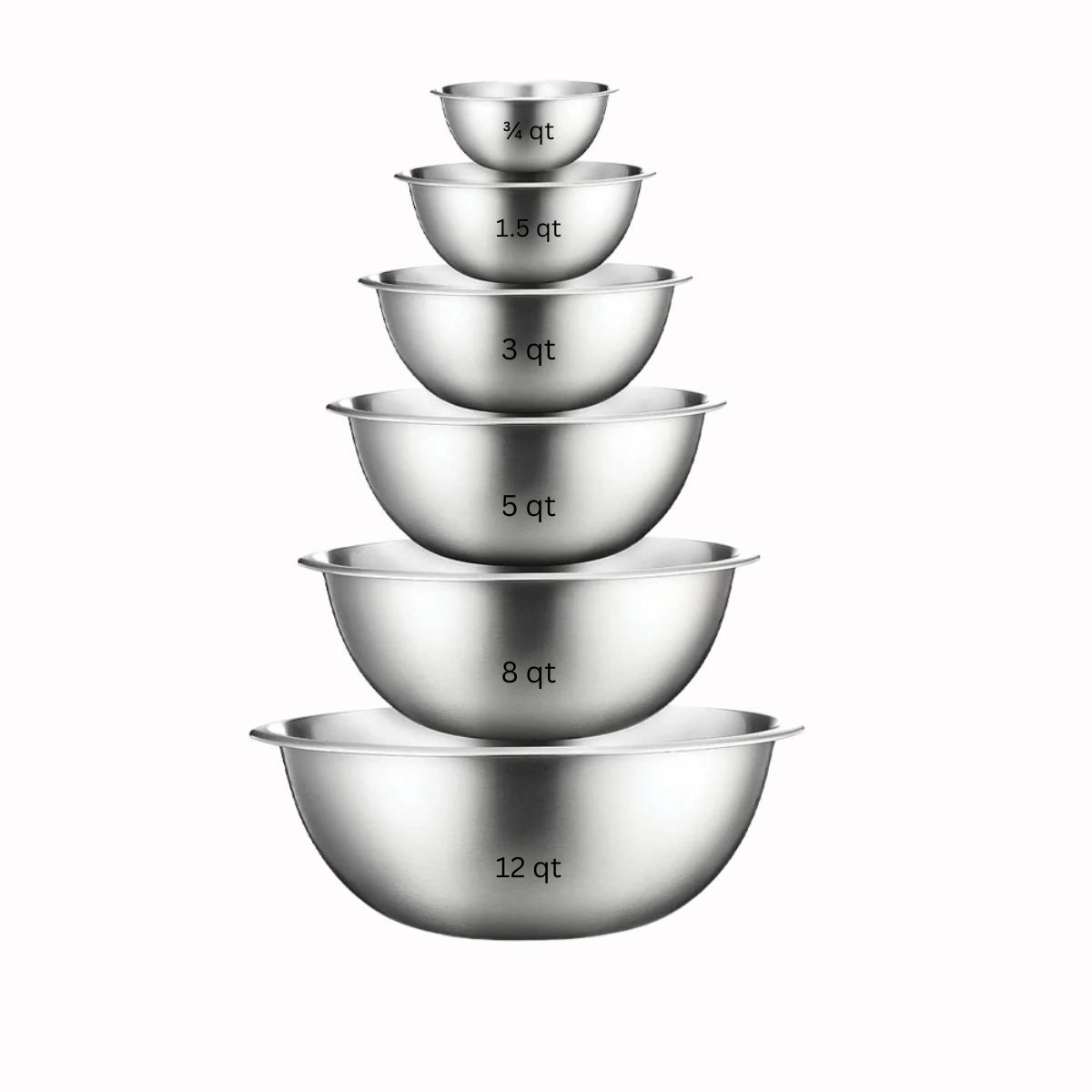 Bene Casa Mixing Bowl 5 QT Stainless Steel