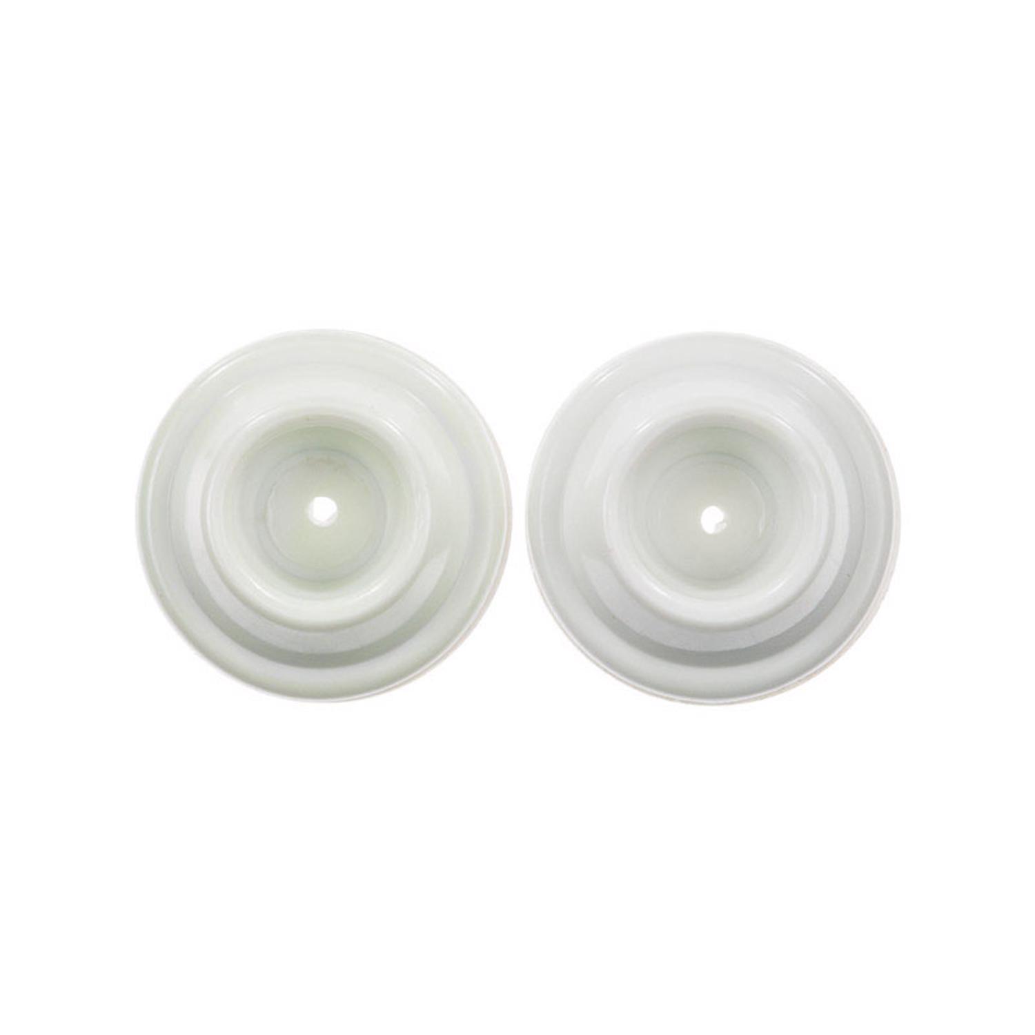 Ace 1-7/8 in. W Plastic White Wall Door Stop Mounts to door and wall 0 in.