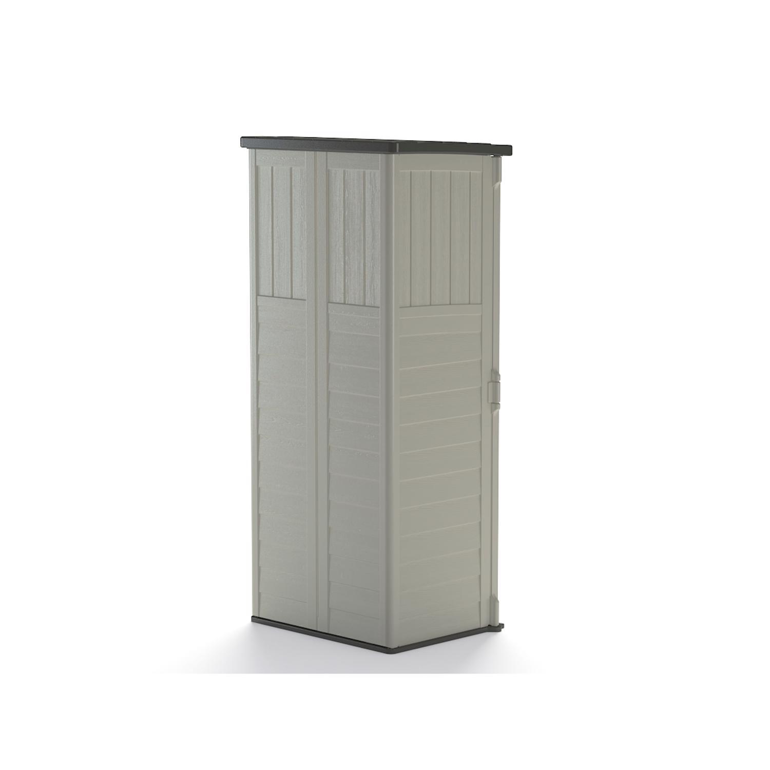 Suncast 2 ft. x 2 ft. Resin Vertical Pent Storage Shed with Floor Kit