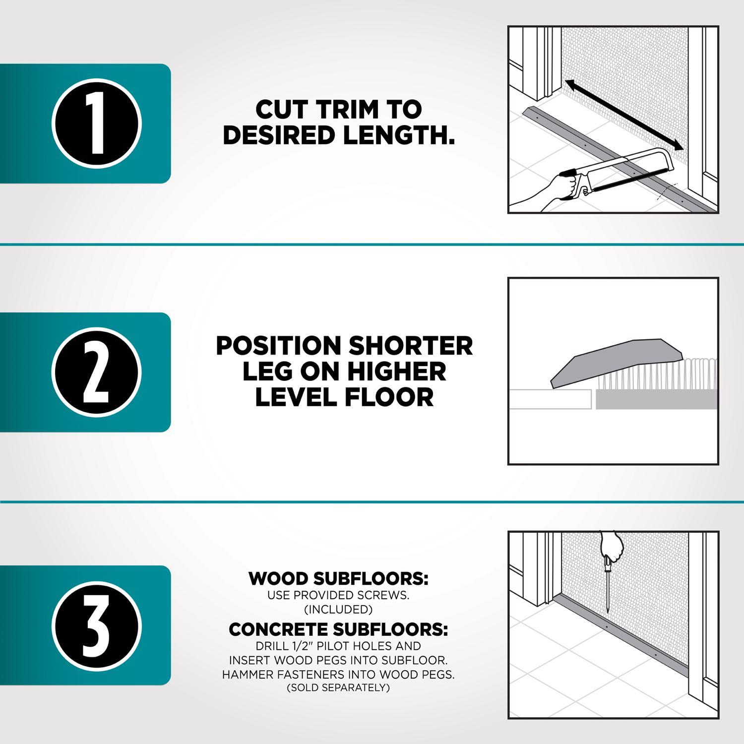 M-D Building Products 0.75 in. H X 1.44 in. W X 36 in. L Unfinished Hardwood Carpet Trim