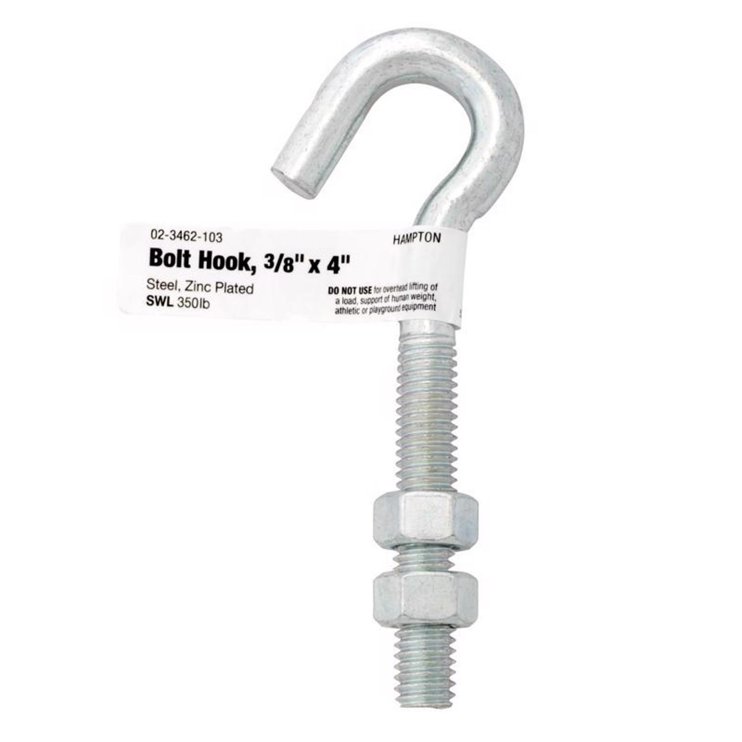 Ace Small Zinc-Plated Silver Zinc 1.25 in. L Hook Bolt 425 lb 1 pk