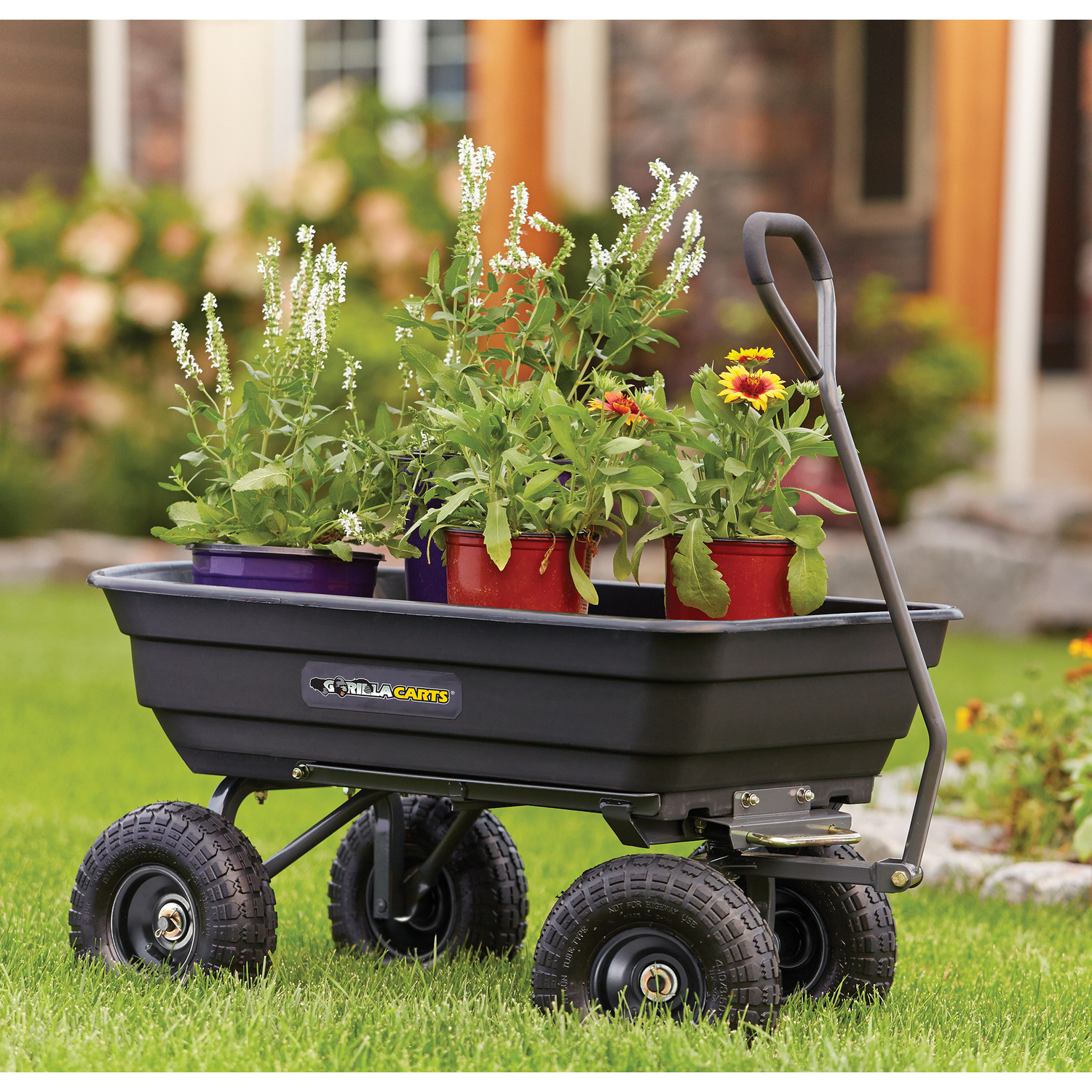 Gorilla Carts Poly Dump Cart 600 lb. cap.