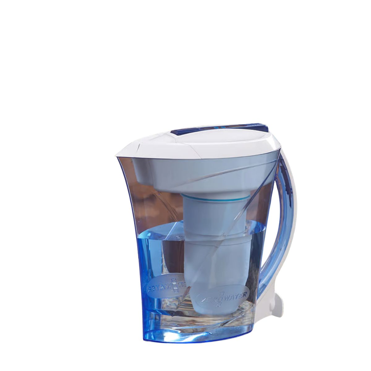 ZeroWater Ready-Pour 10 cups Blue/White Water Filtration Pitcher