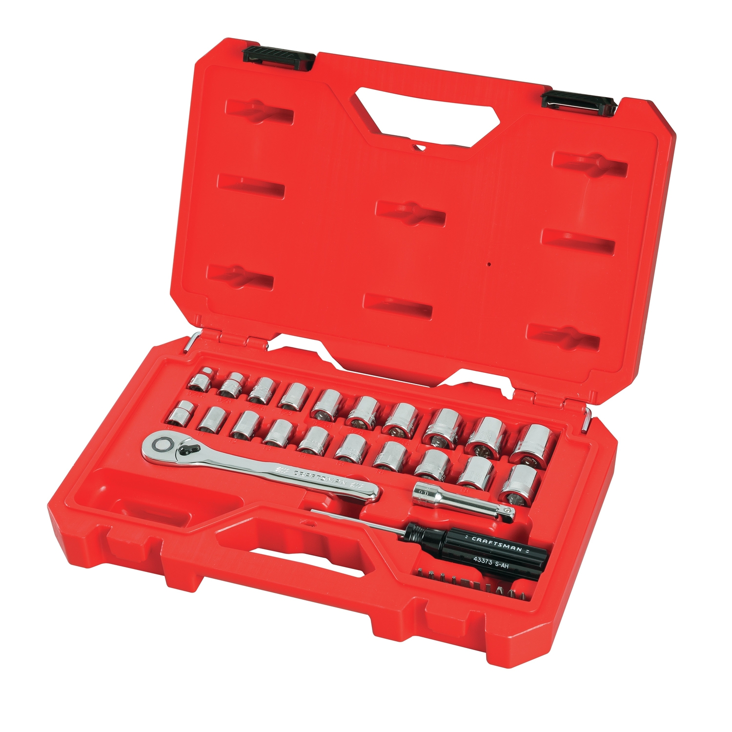 Craftsman 3/8 in. drive Metric and SAE 6 Point Mechanic's Tool Set 33 pc