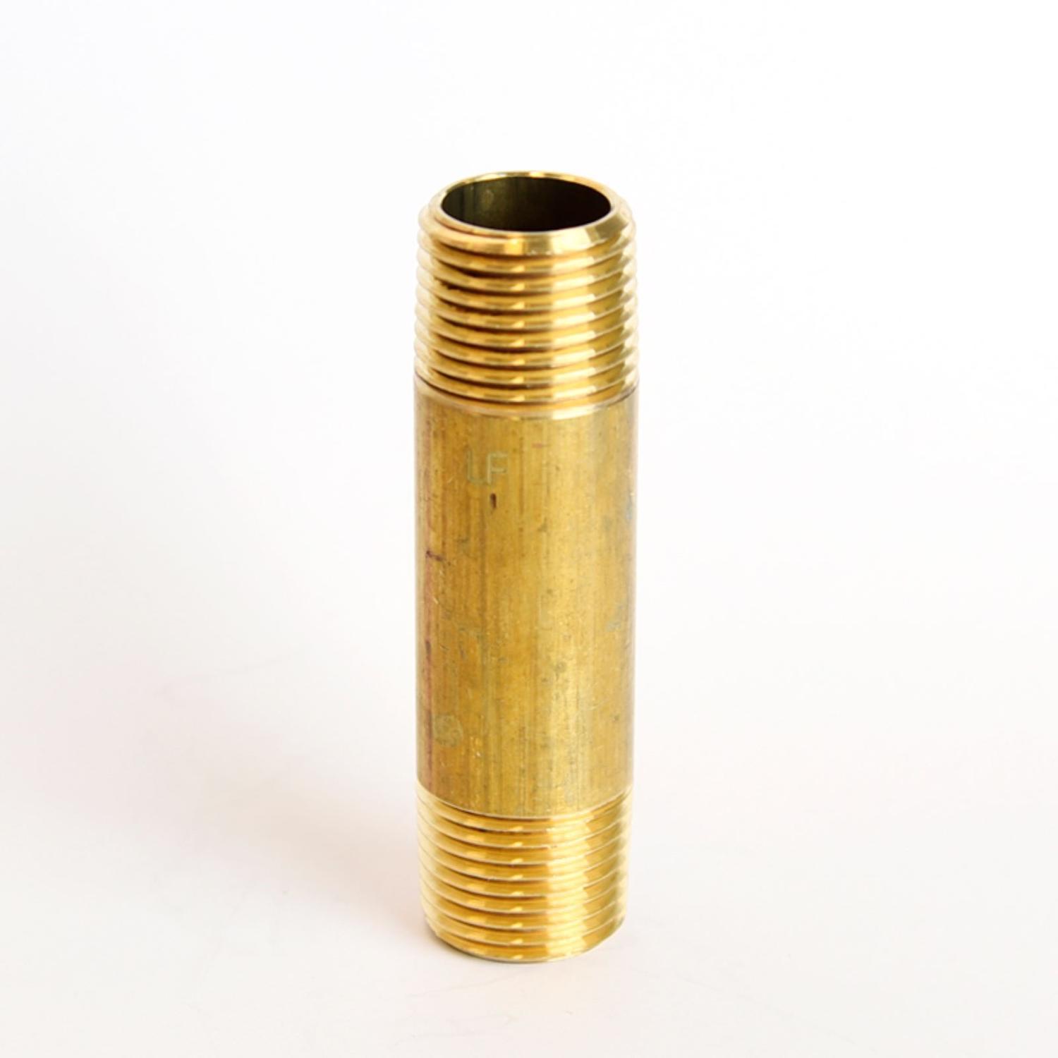ATC 1/2 in. MPT 1/2 in. D MPT Yellow Brass Nipple 3 in. L