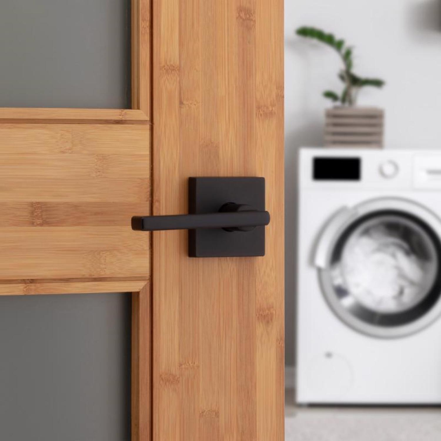 Kwikset Halifax Matte Black Passage Lever Right or Left Handed