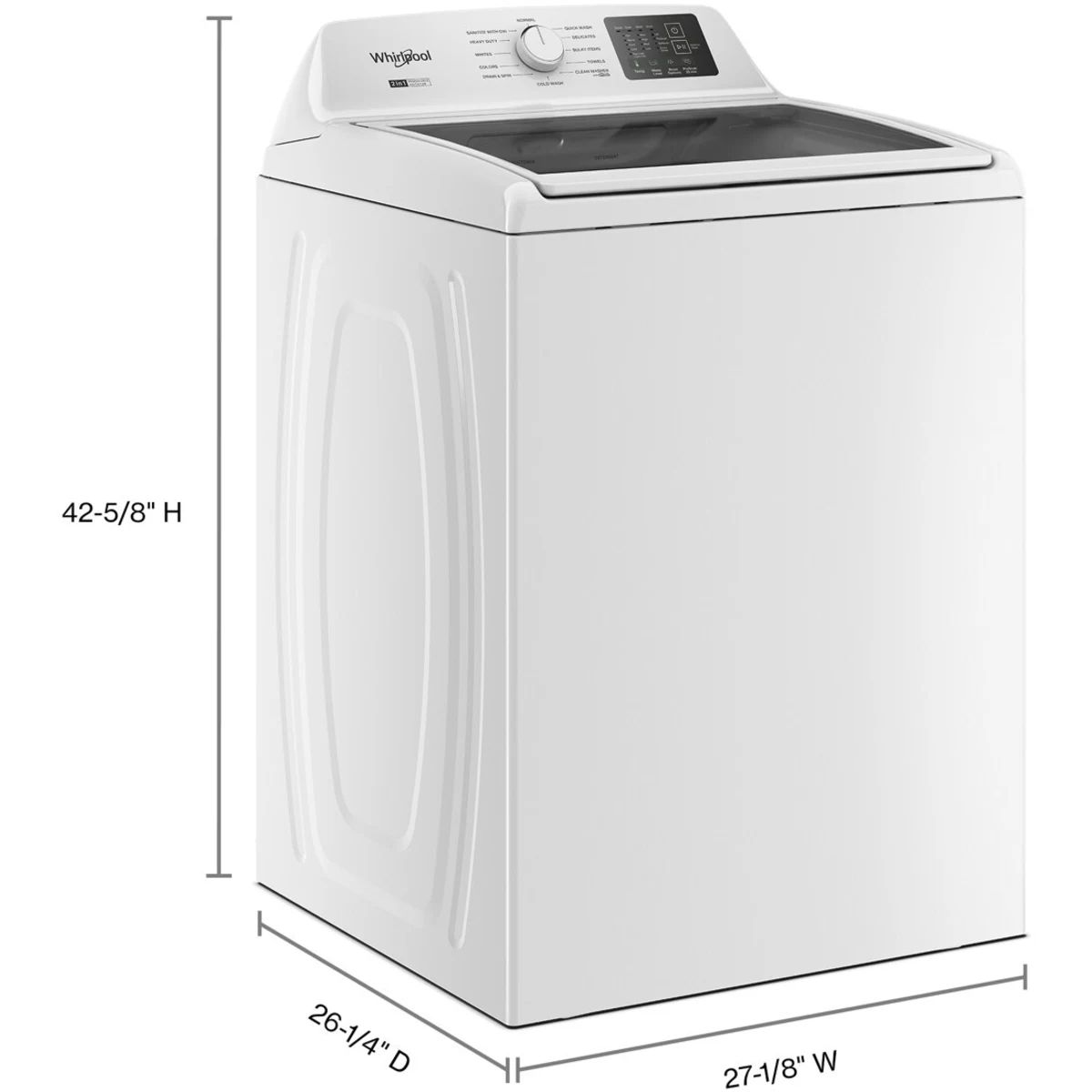 Whirlpool High Efficiency 2-Piece Removable Agitator Medium ( 4.2-cu ft ) Top-Load Washer ( White )