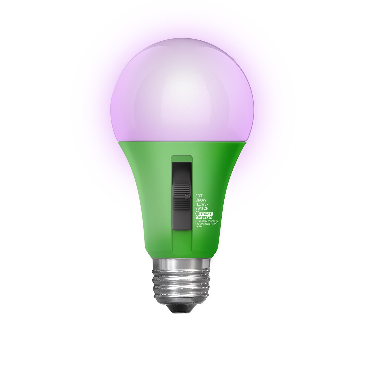 Feit A21 E26 (Medium) LED Grow Light Clear 1 pk