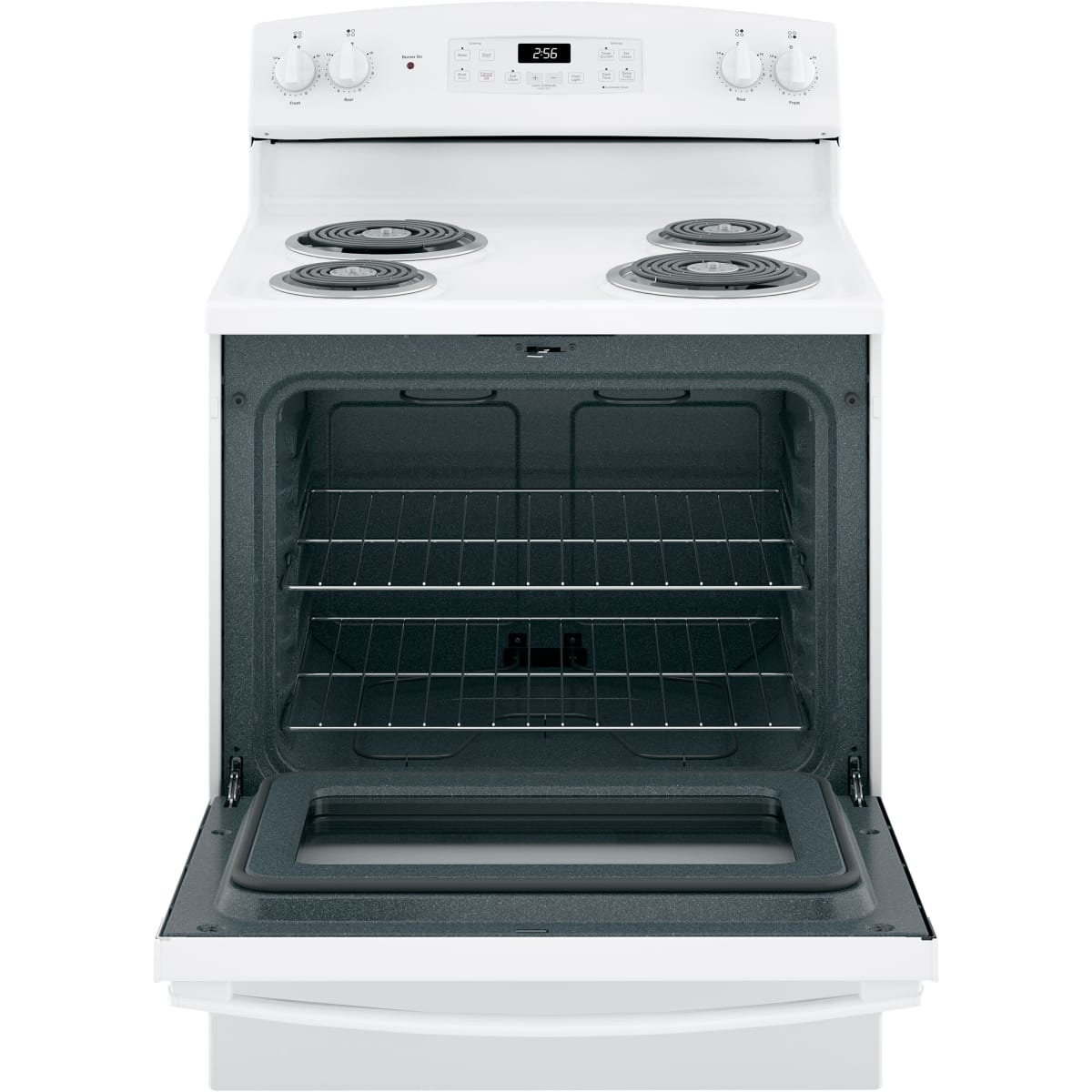 GE ENERGY STAR 30 In. 5.0 cu. ft. Coil Electric Freestanding Range, Self-Clean, White