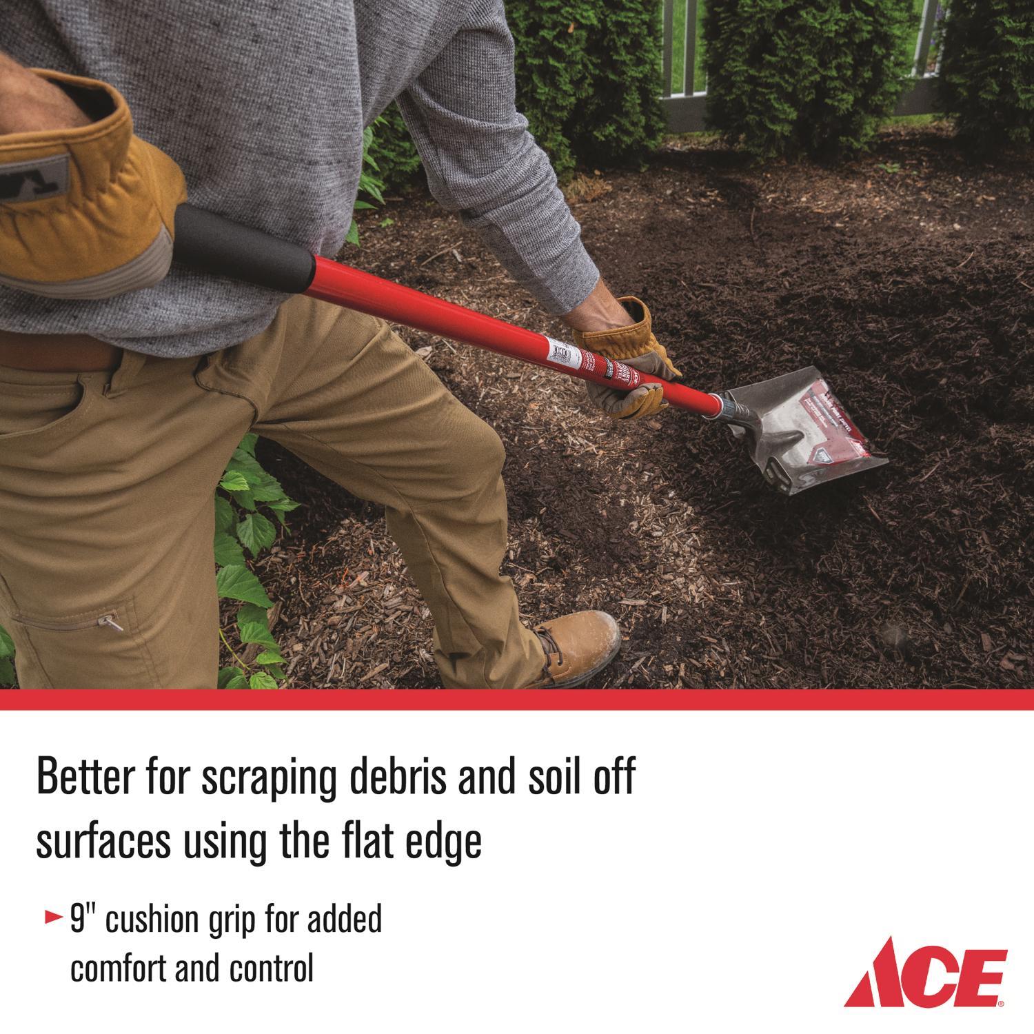 Ace 58 in. Steel Square Transfer Shovel Fiberglass Handle