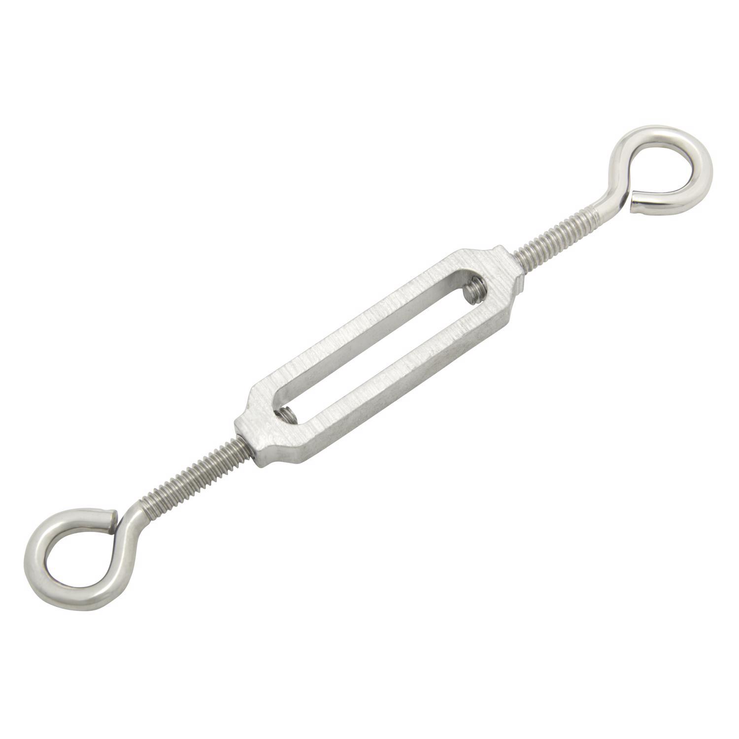 Hampton Zinc-Plated Stainless Steel 0.154 in. D Turnbuckle 70 lb 4 in. L