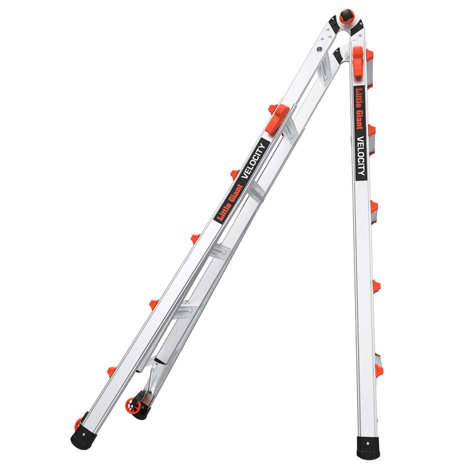Little Giant Velocity 22 ft. H Aluminum Telescoping Multi-Position Ladder Type IA 300 lb. capacity