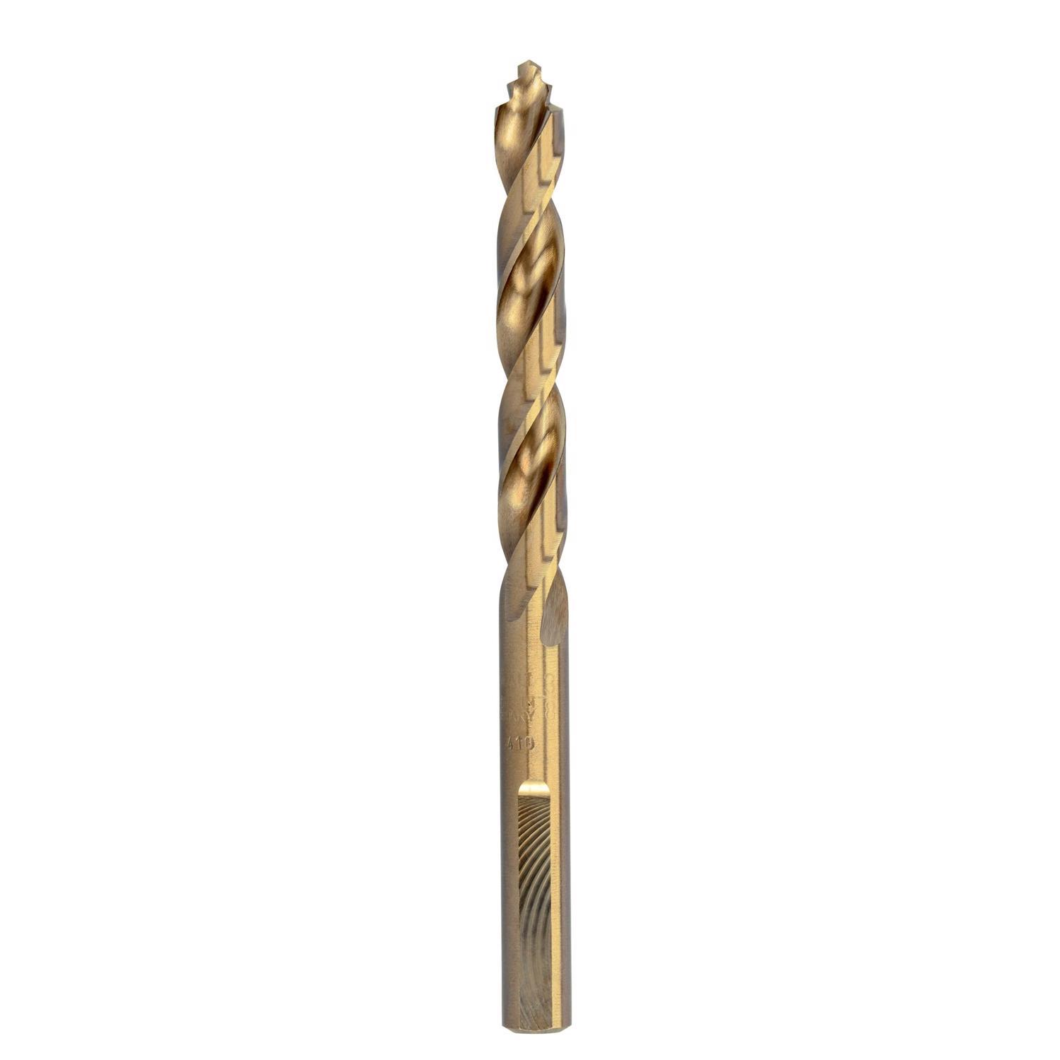 DeWalt 3/8 in. X 5 in. L Cobalt Steel Pilot Point Drill Bit Round Shank 1 pc