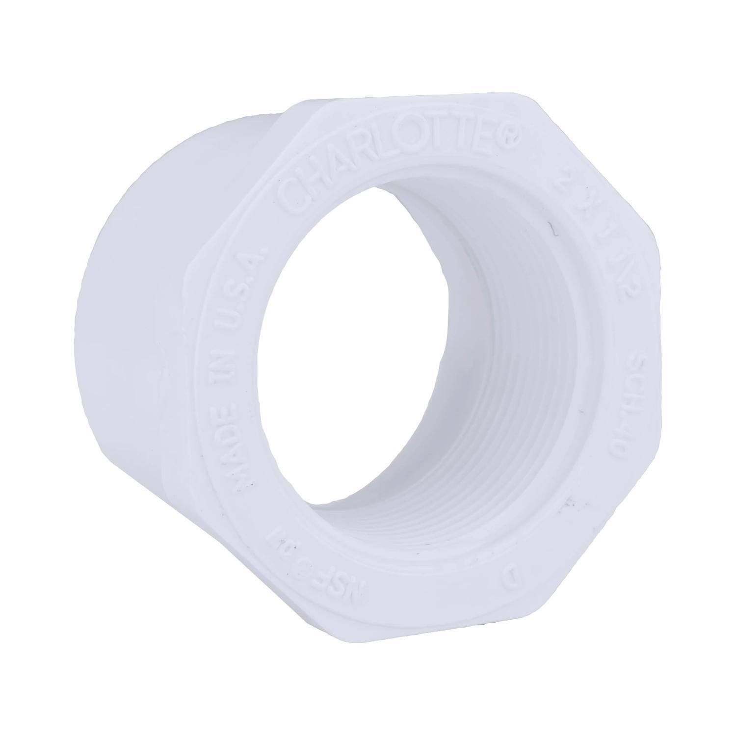 Charlotte Pipe Schedule 40 2 in. Spigot X 1-1/2 in. D FPT PVC Reducing Bushing 1 pk