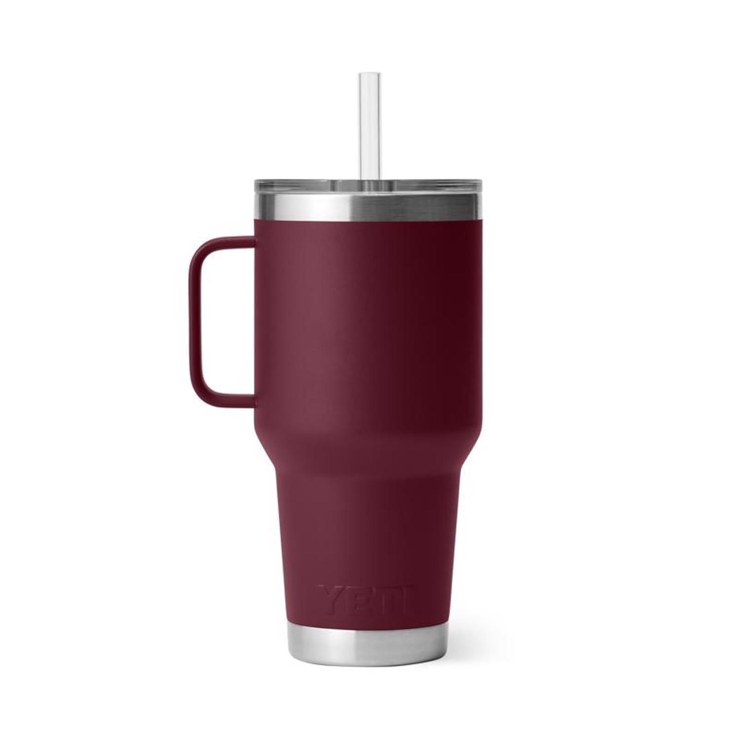 YETI Rambler 35 oz Wild Vine Red BPA Free Insulated Straw Tumbler