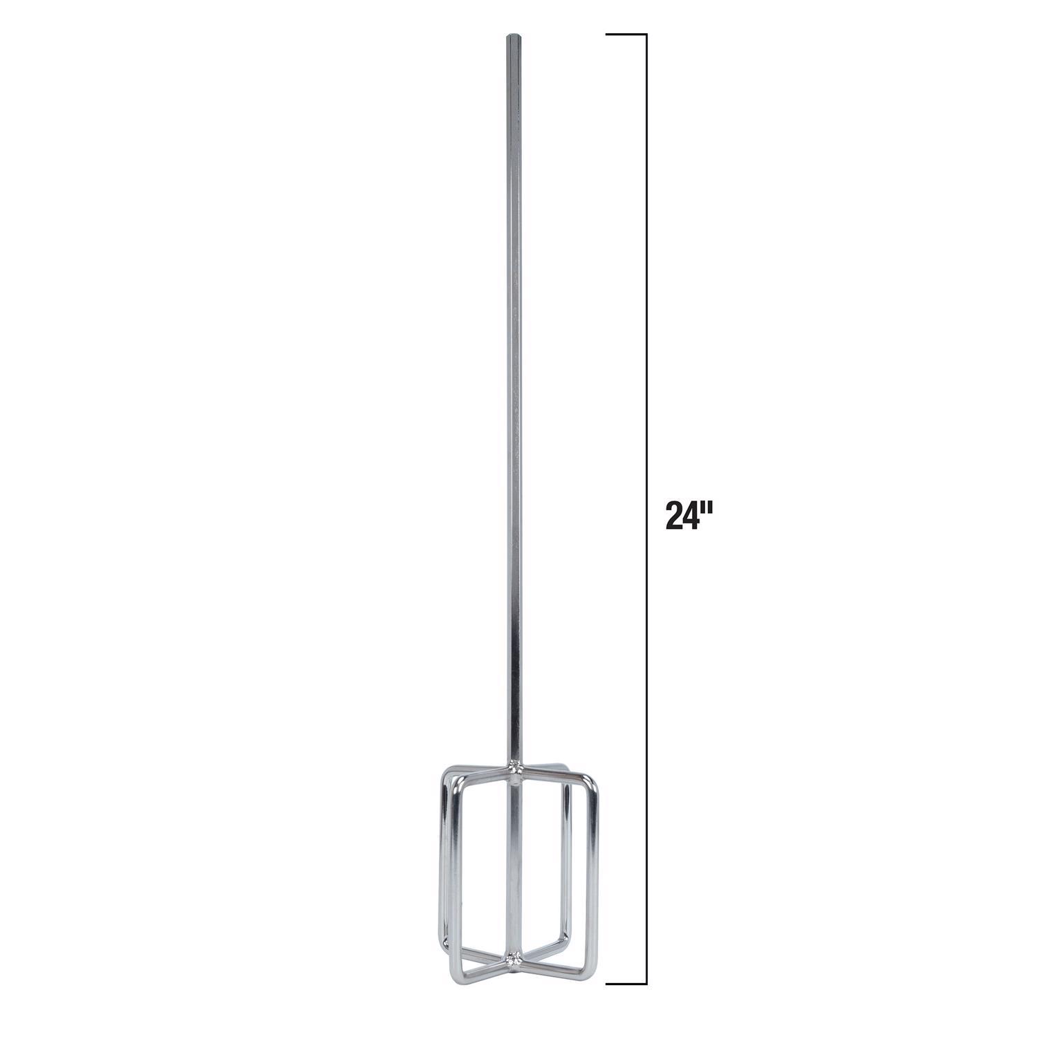 QEP 4.8 in. H X 4.8 in. W X 22 in. L X 0.37 in. D Steel Grout Mixing Paddle 1 pk
