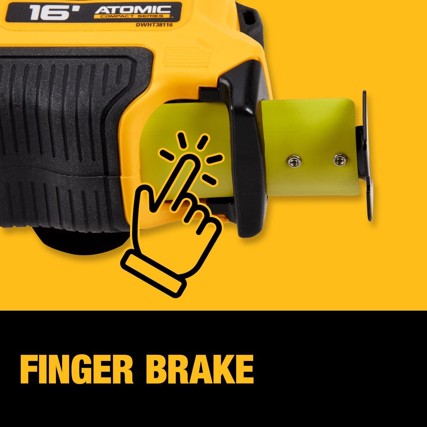 DeWalt ATOMIC 16 ft. L X 1.25 in. W Compact Tape Measure 1 pk