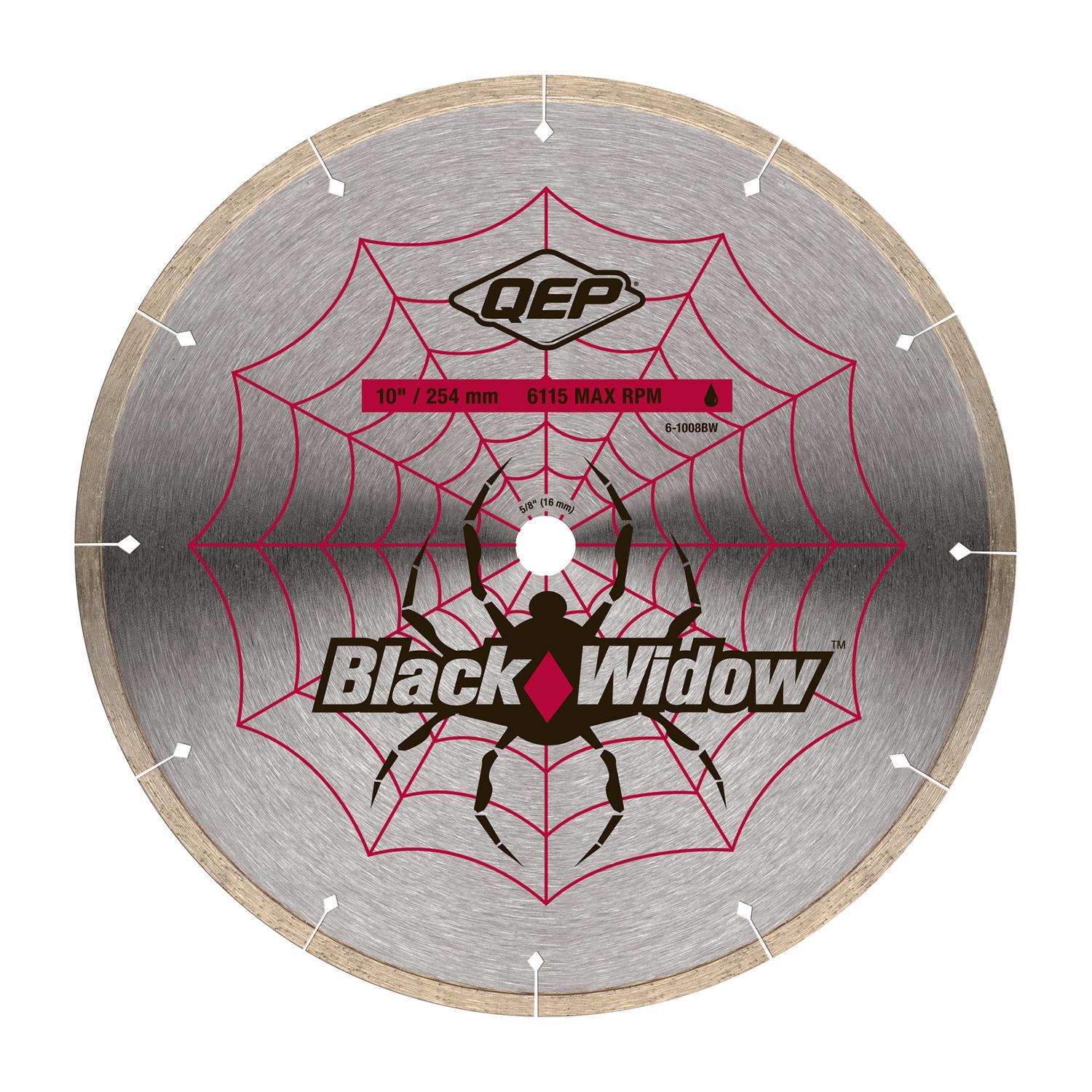 QEP Black Widow Premium Grade 10 in. D X 5/8 in. Thin Steel Diamond Saw Blade 1 pk