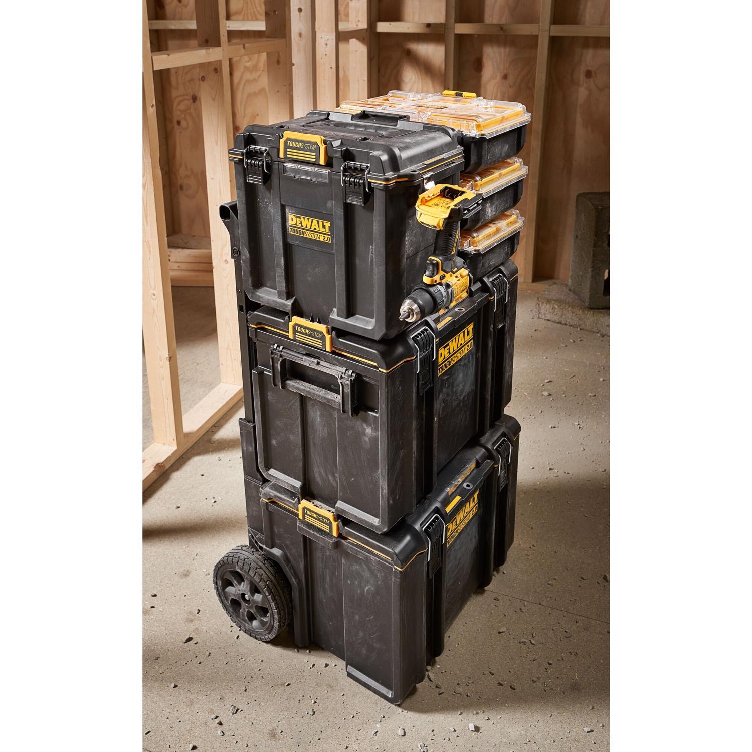 DEWALT ToughSystem 2.0 15.3 in. Deep Half Tool Box Black/Yellow
