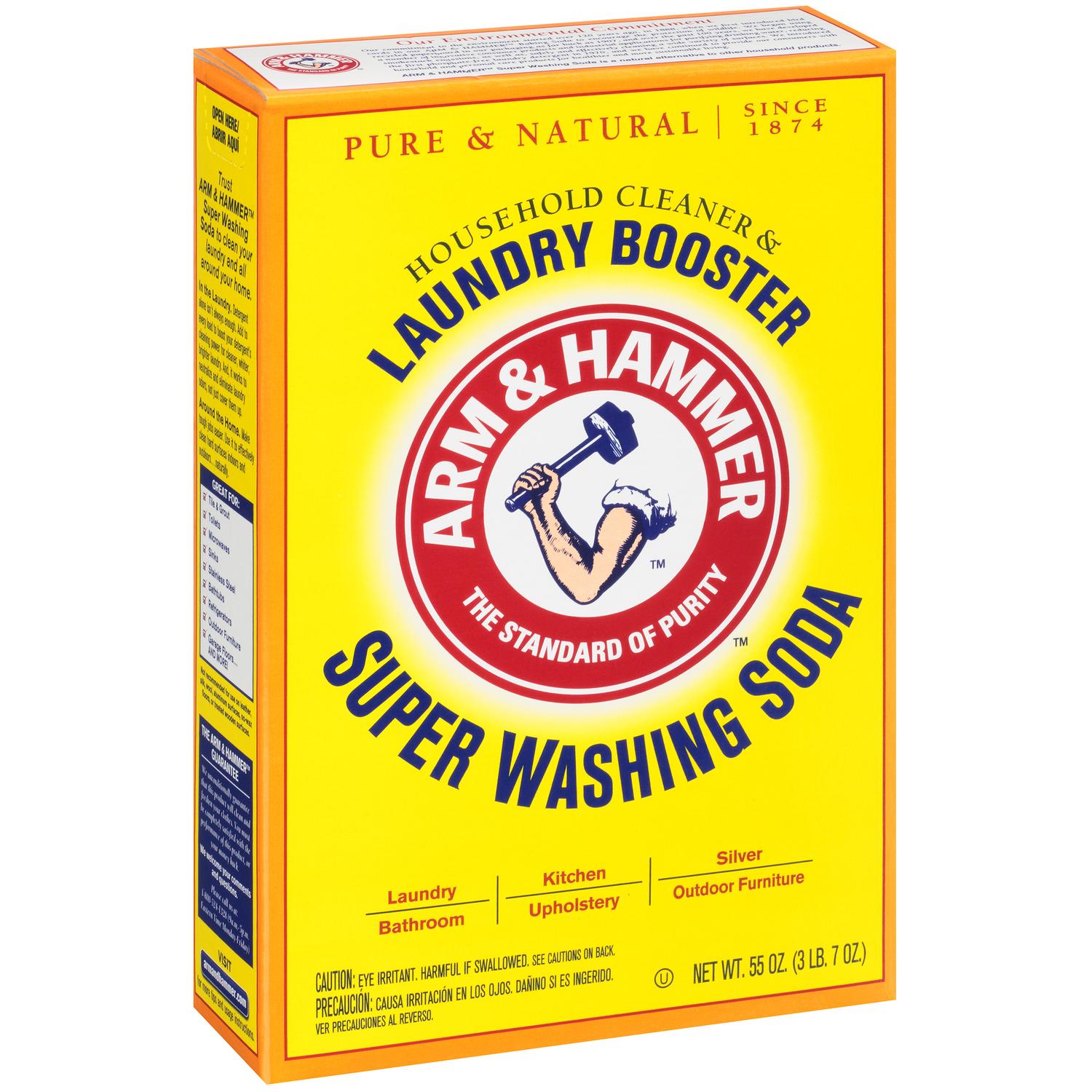 Arm & Hammer No Scent Detergent Booster and Household Cleaner Powder 55 oz 1 pk