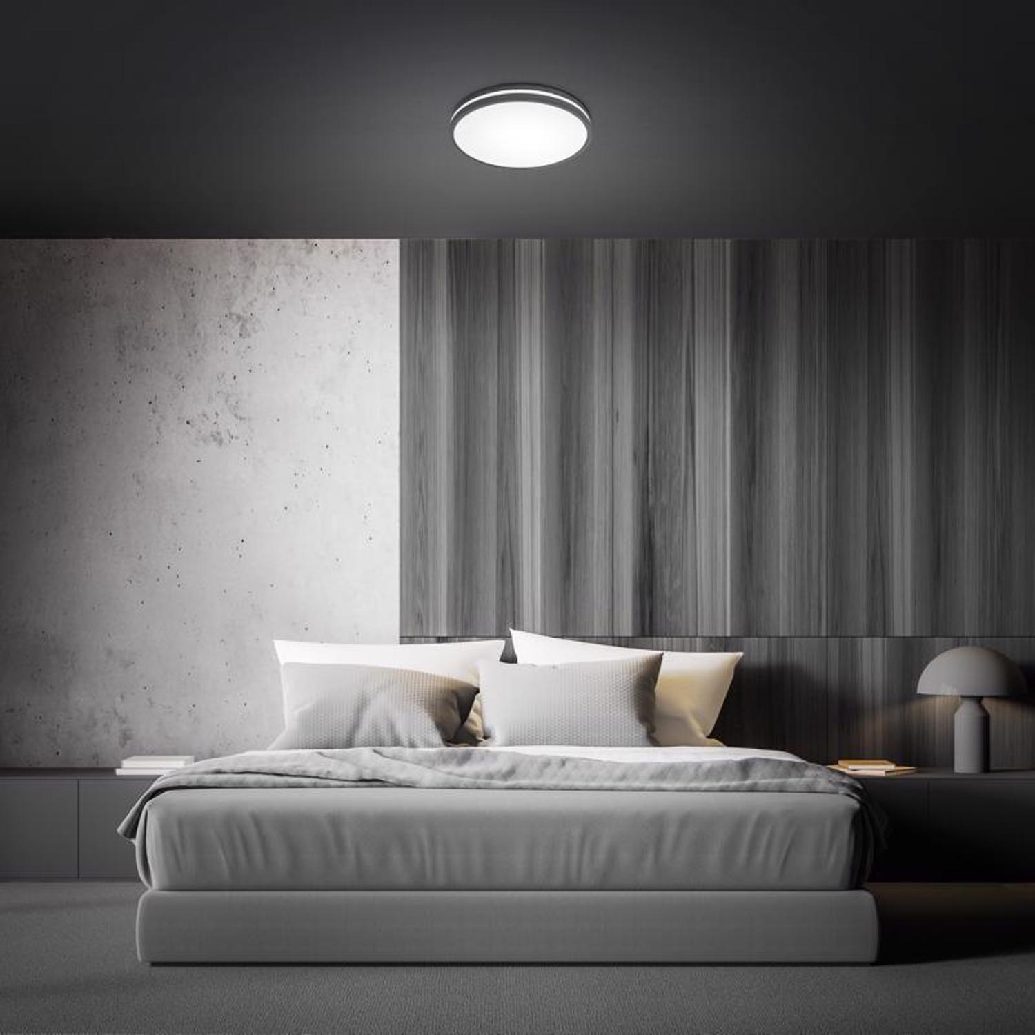 Feit 2.6 in. H X 14 in. W X 14 in. L Matte Black Black Ceiling Fixture