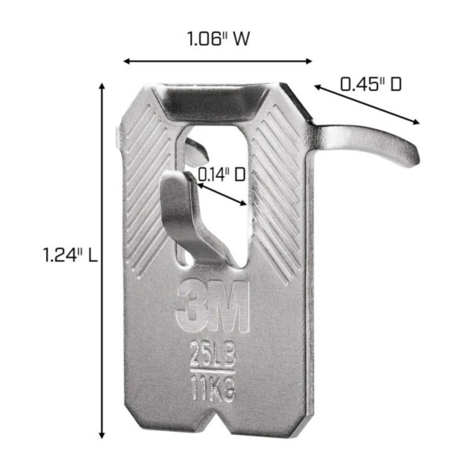 3M Claw Silver Drywall Picture Hanger 25 lb 4 pk