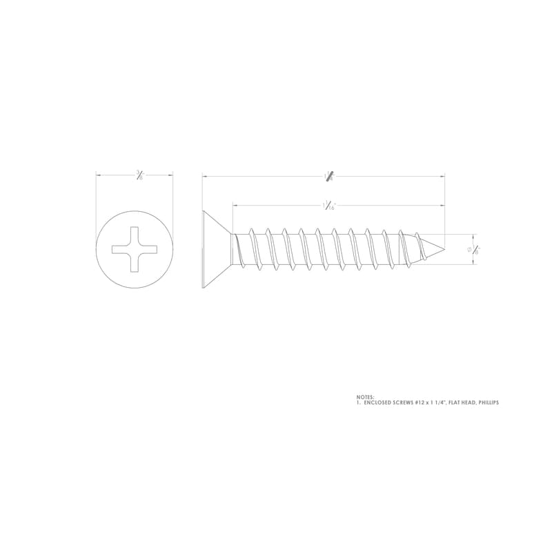 Ace No. 12 X 1-1/4 in. L Phillips Black Coarse Wood Screws 18 pk