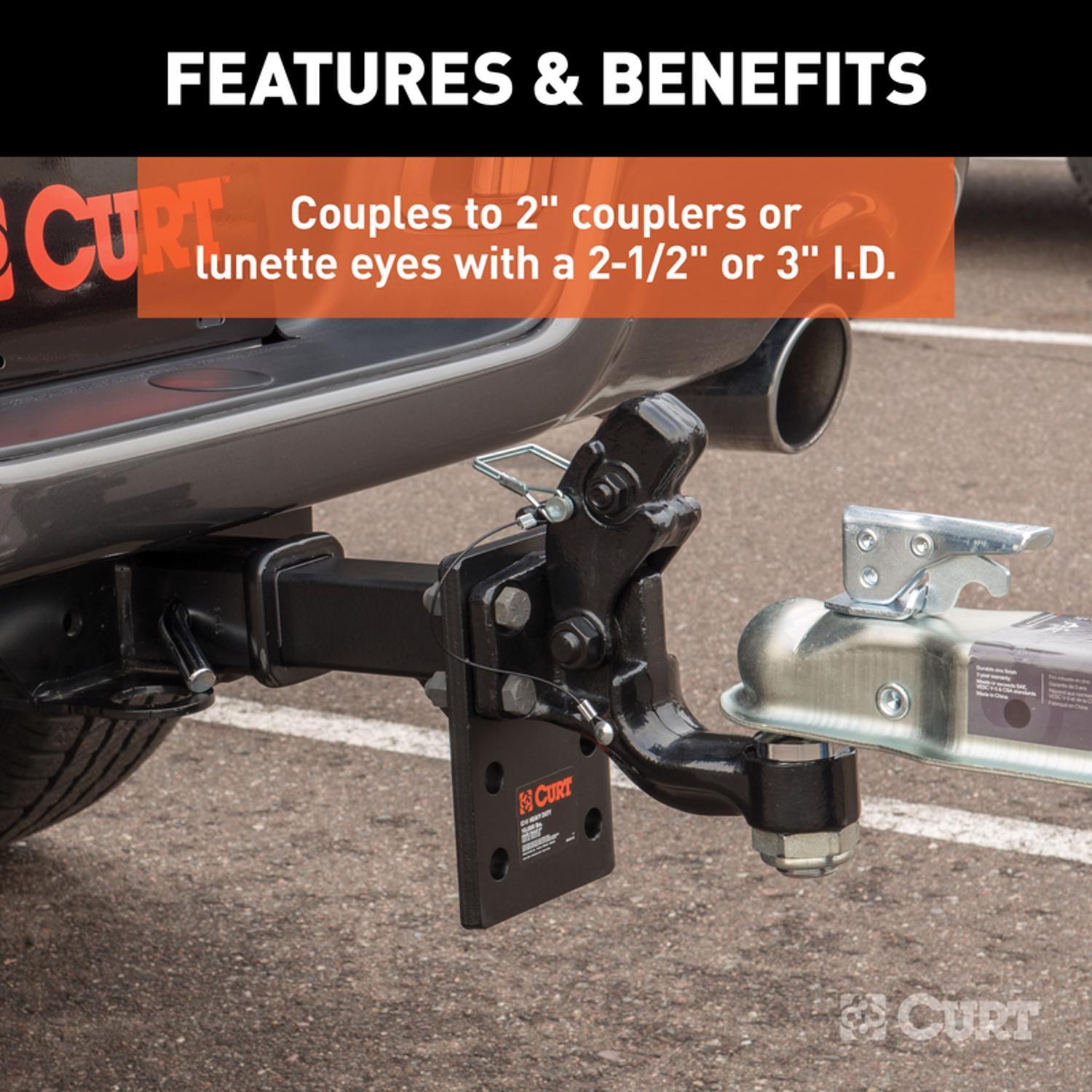 CURT 2 in. Ball and Pintle Hitch