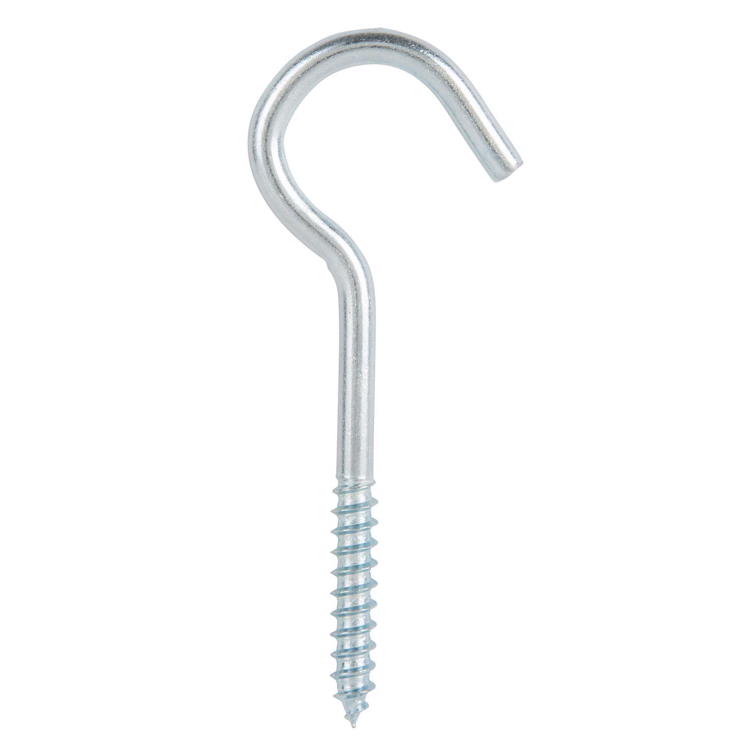 Ace Small Zinc-Plated Steel 3.375 in. L Ceiling Hook 50 lb 2 pk