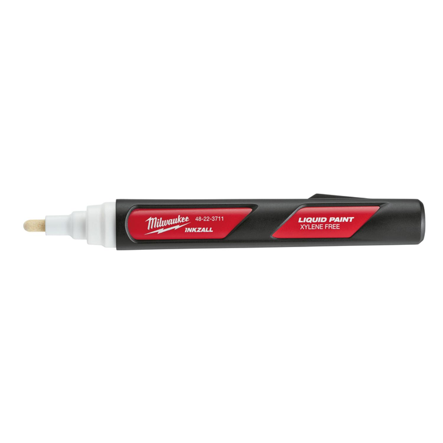 Milwaukee INKZALL White Liquid Paint Marker 1 pk