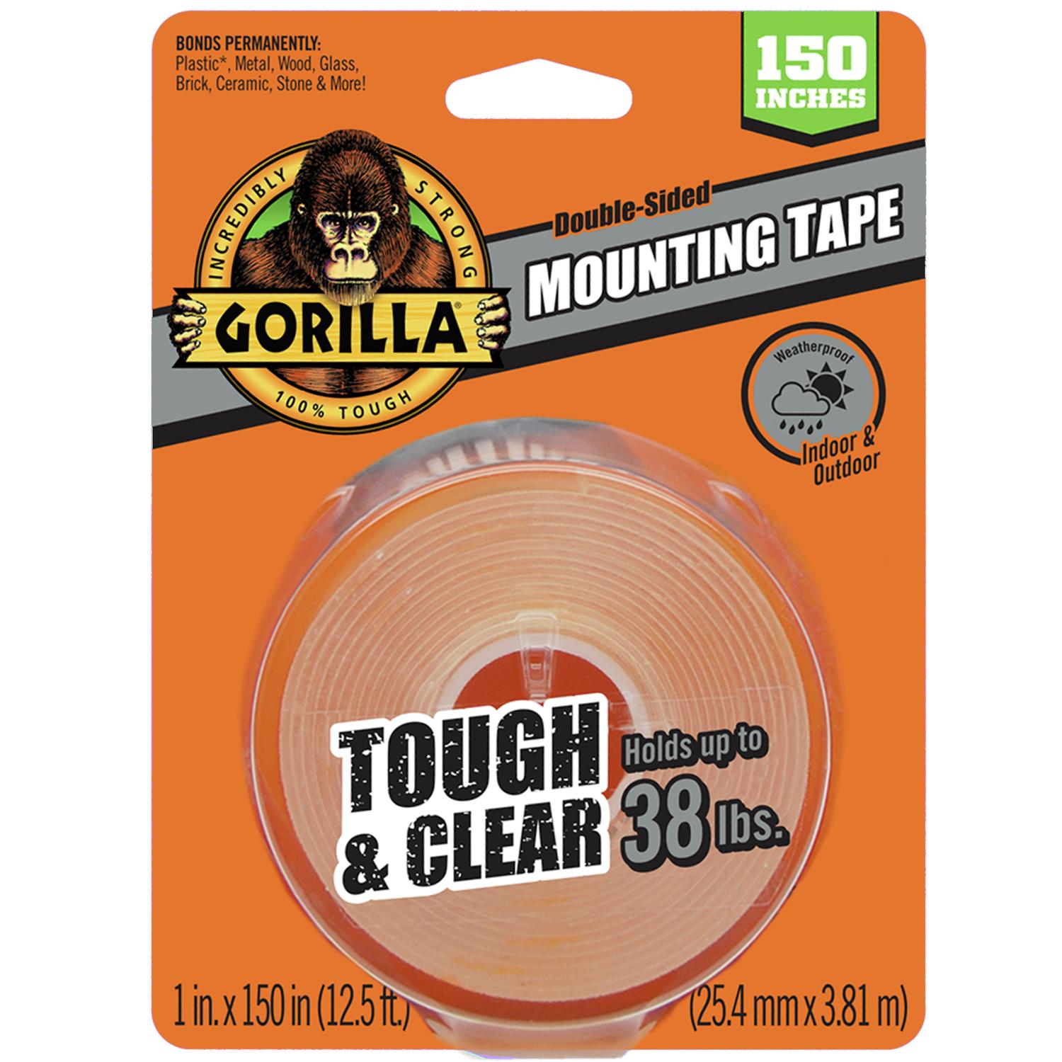 Gorilla 150 in. L X 1 in. W Double-Sided Mounting Tape