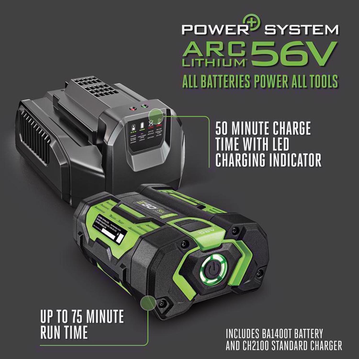 EGO Power+ LB6151 170 mph 615 CFM 56 V Battery Handheld Leaf Blower Kit (Battery & Charger) W/ 2.5 AH BATTERY
