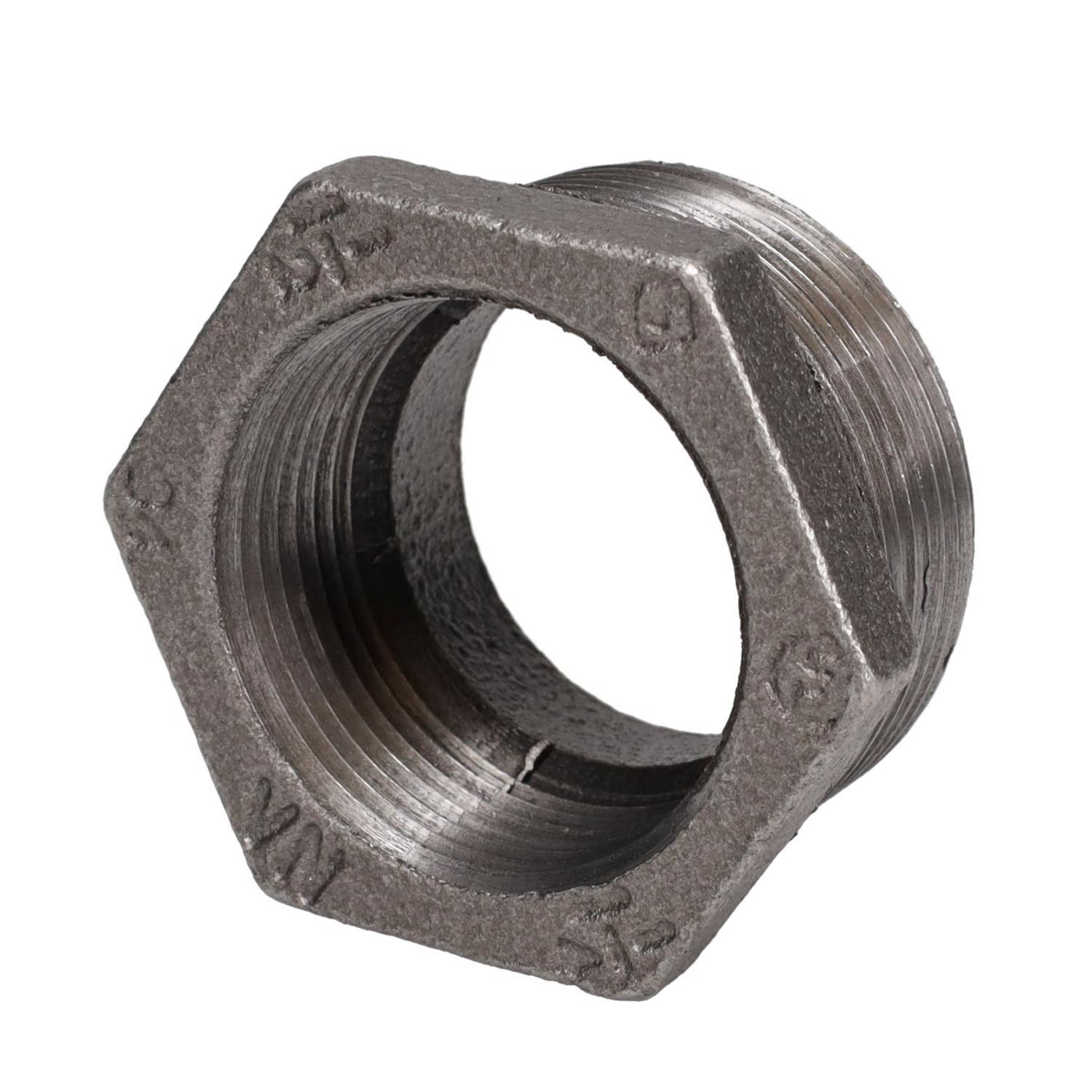STZ Industries 1-1/2 in. MIP each X 1-1/4 in. D FIP Black Malleable Iron Hex Bushing