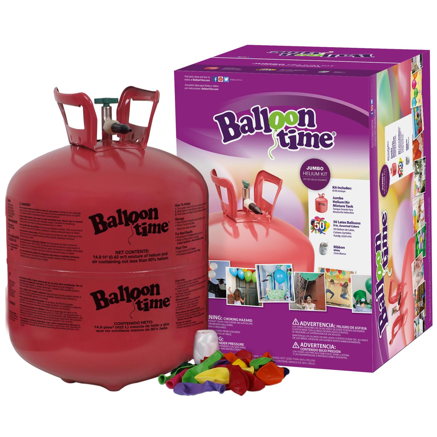 Balloon Time Jumbo Helium Tank Kit 1 pk