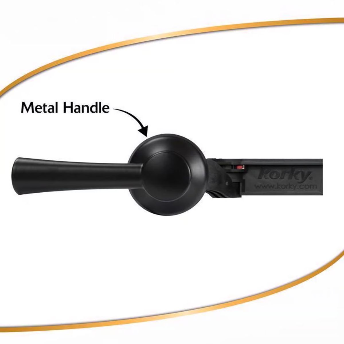 Korky StrongARM, Simple Style Flush Handle Black Matte Metal For Universal