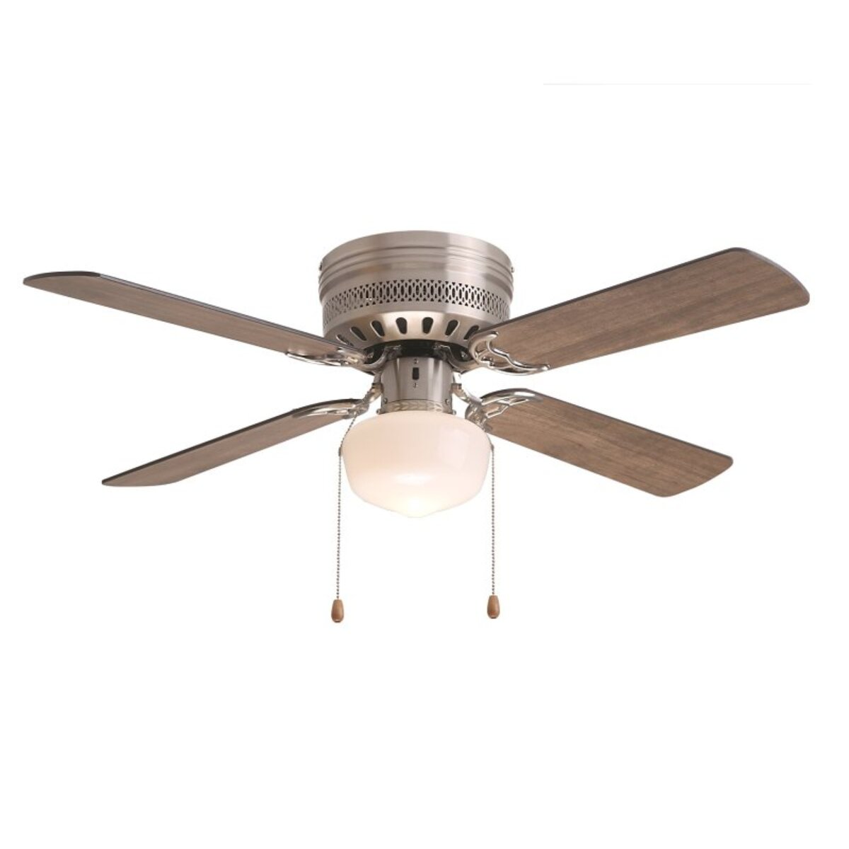 Boston Harbor Ceiling Fan, 4-Blade, Dark Walnut/Cherry Blade, 42 in Sweep