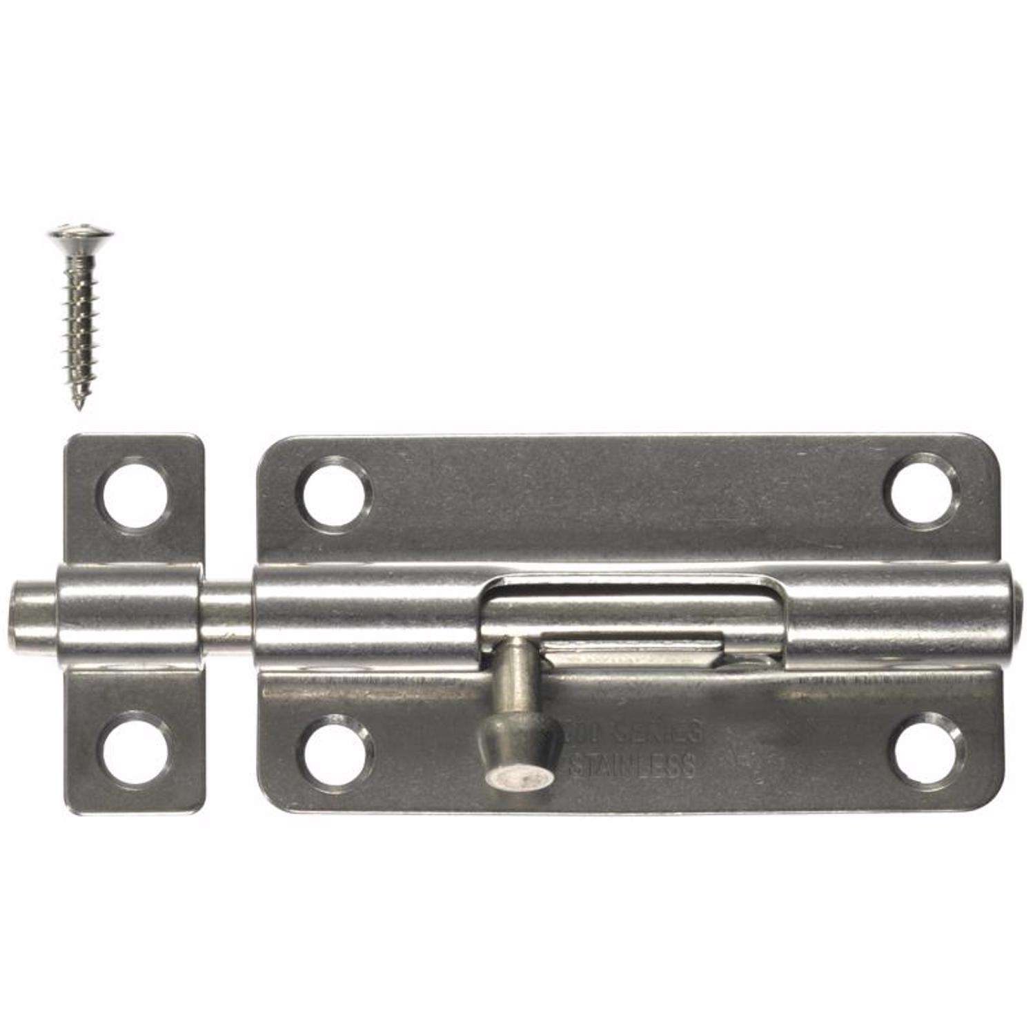 Ace 4 in. L Polished Stainless Steel Heavy Duty Barrel Bolt 1 pk