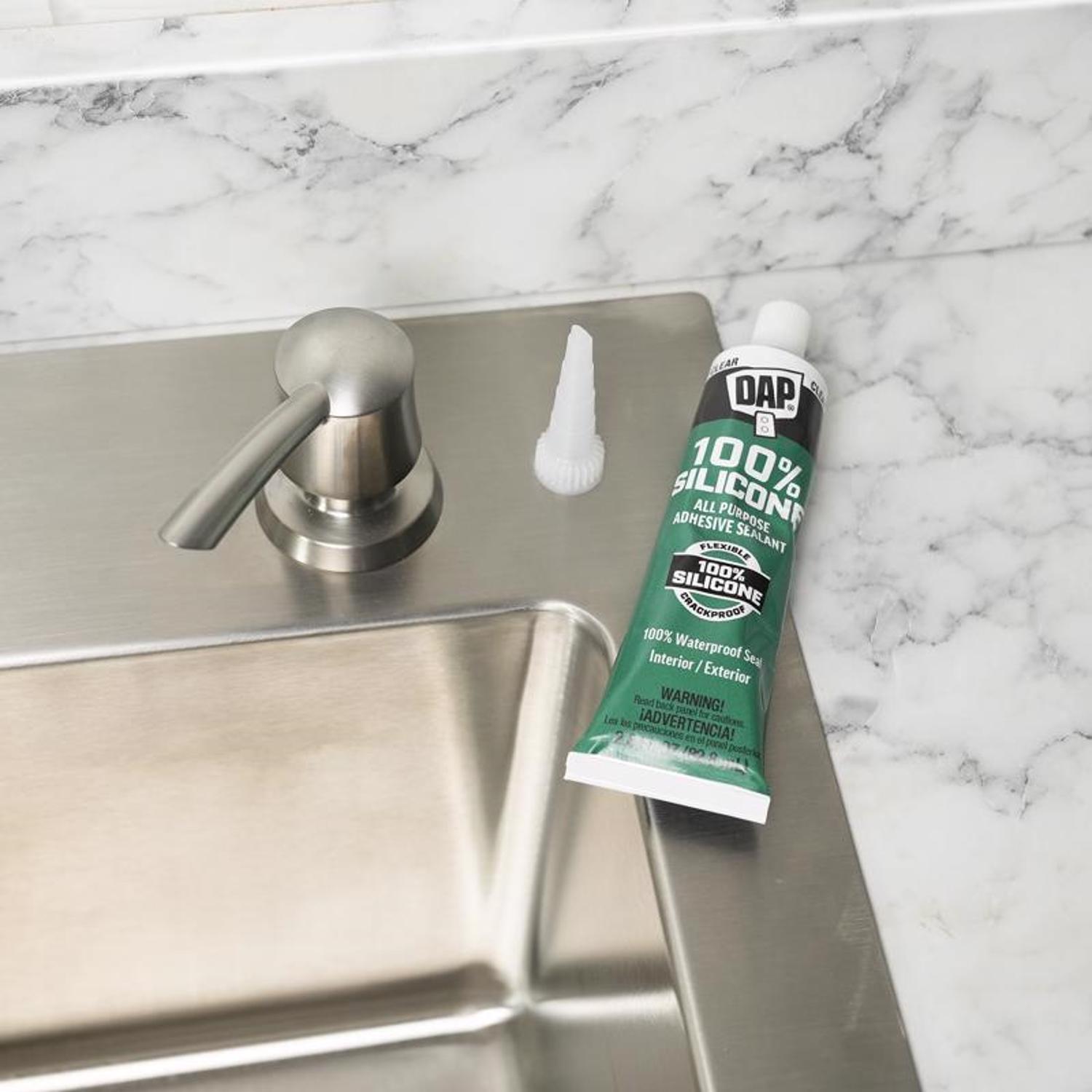 DAP Clear Silicone All Purpose Sealant and Adhesive 2.8 oz