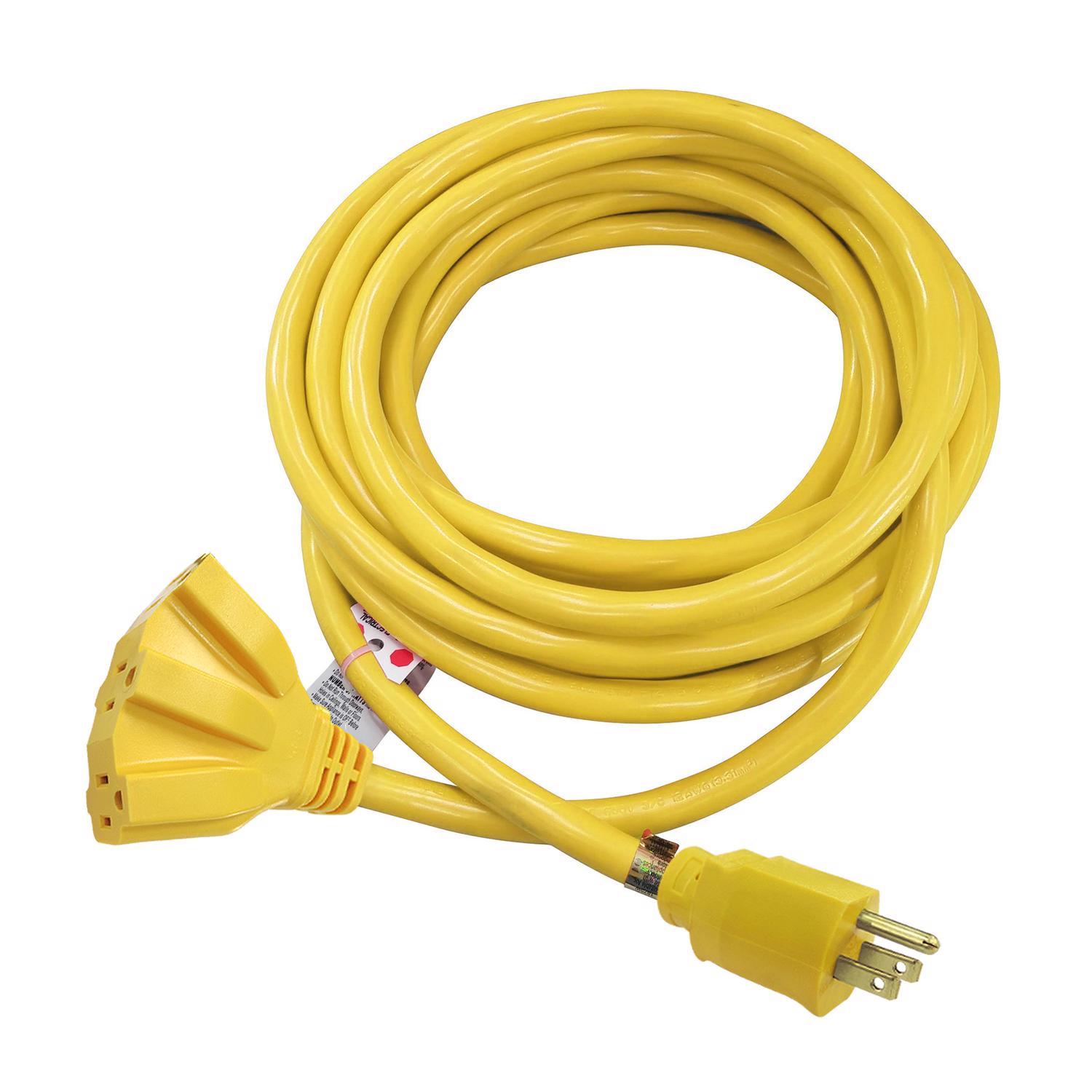Ace Indoor or Outdoor 25 ft. L Orange Triple Outlet Cord 12/3 STW