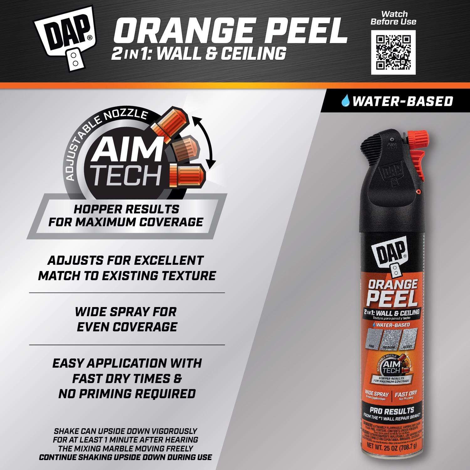 DAP White Water-Based Orange Peel Spray Texture 25 oz.