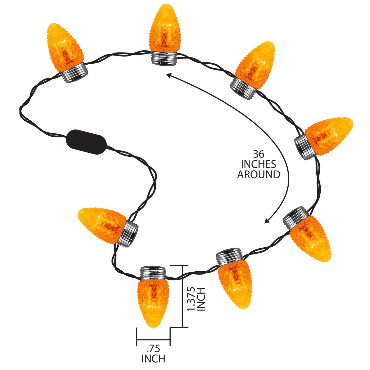 Magic Seasons Orange/Purple 9 in. Prelit String Lights